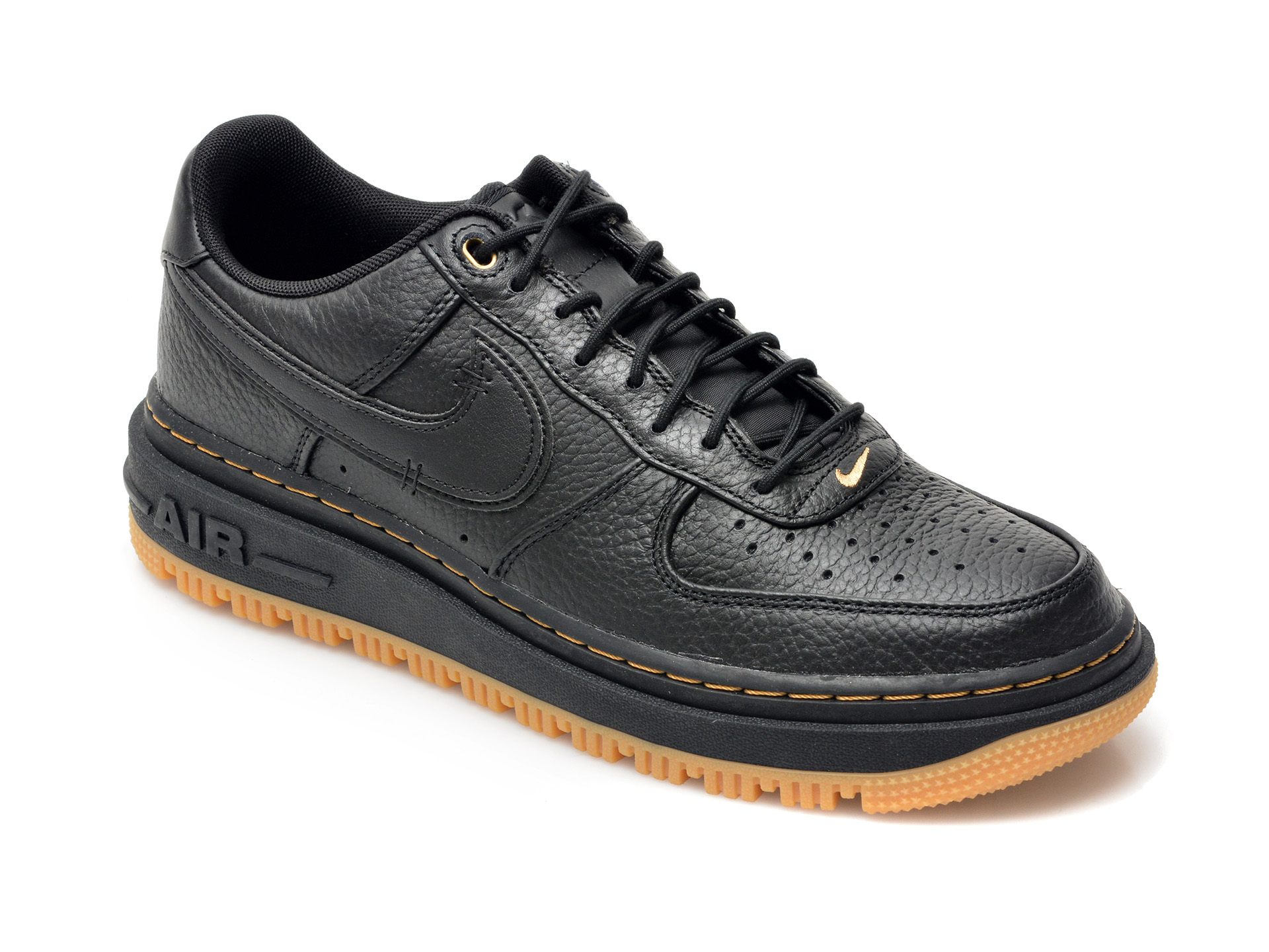 Pantofi sport NIKE negri, AIR FORCE 1 LUXE, din piele naturala Nike