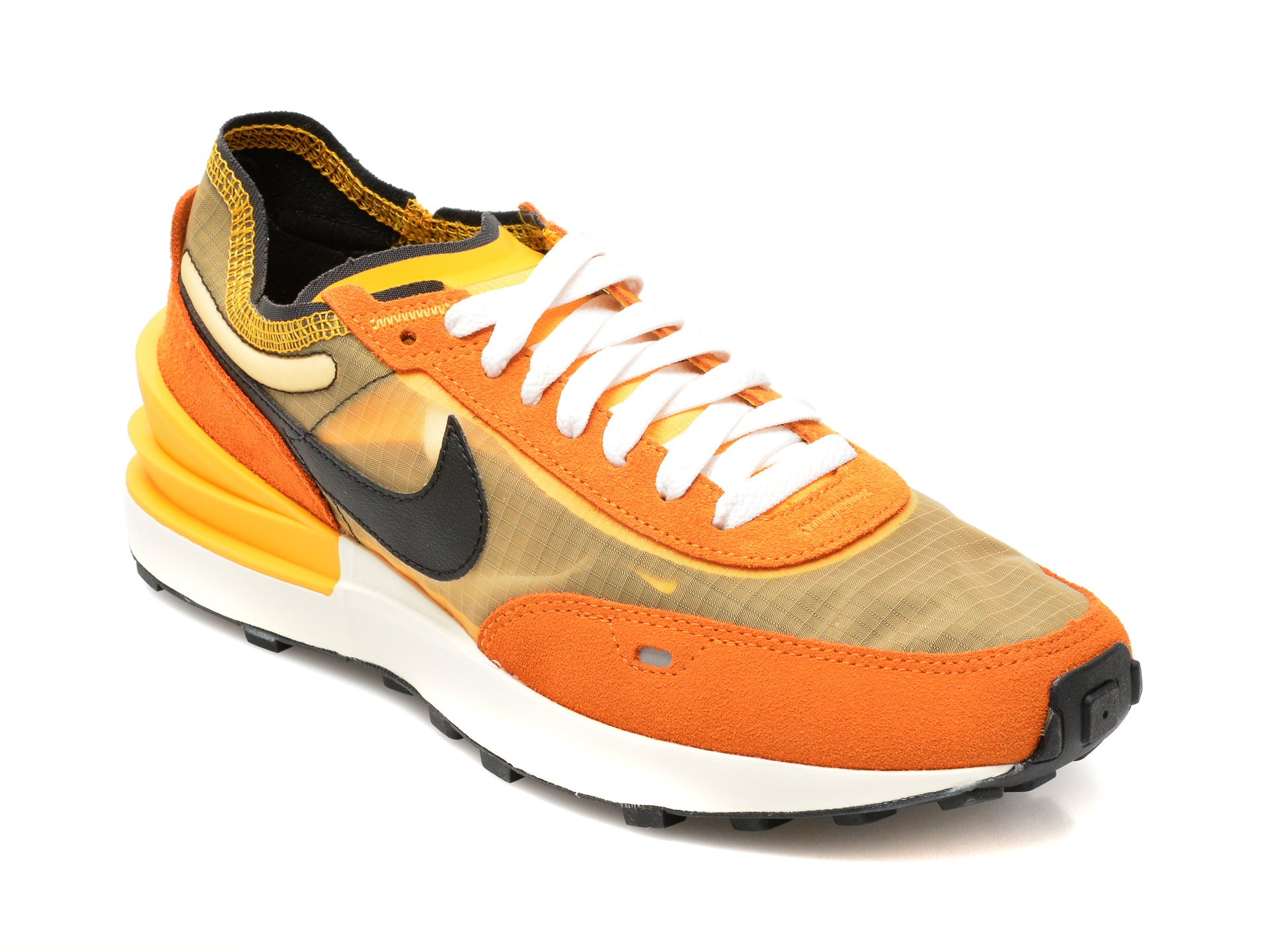Pantofi sport NIKE portocalii, NIKE WAFFLE ONE SE, din material textil
