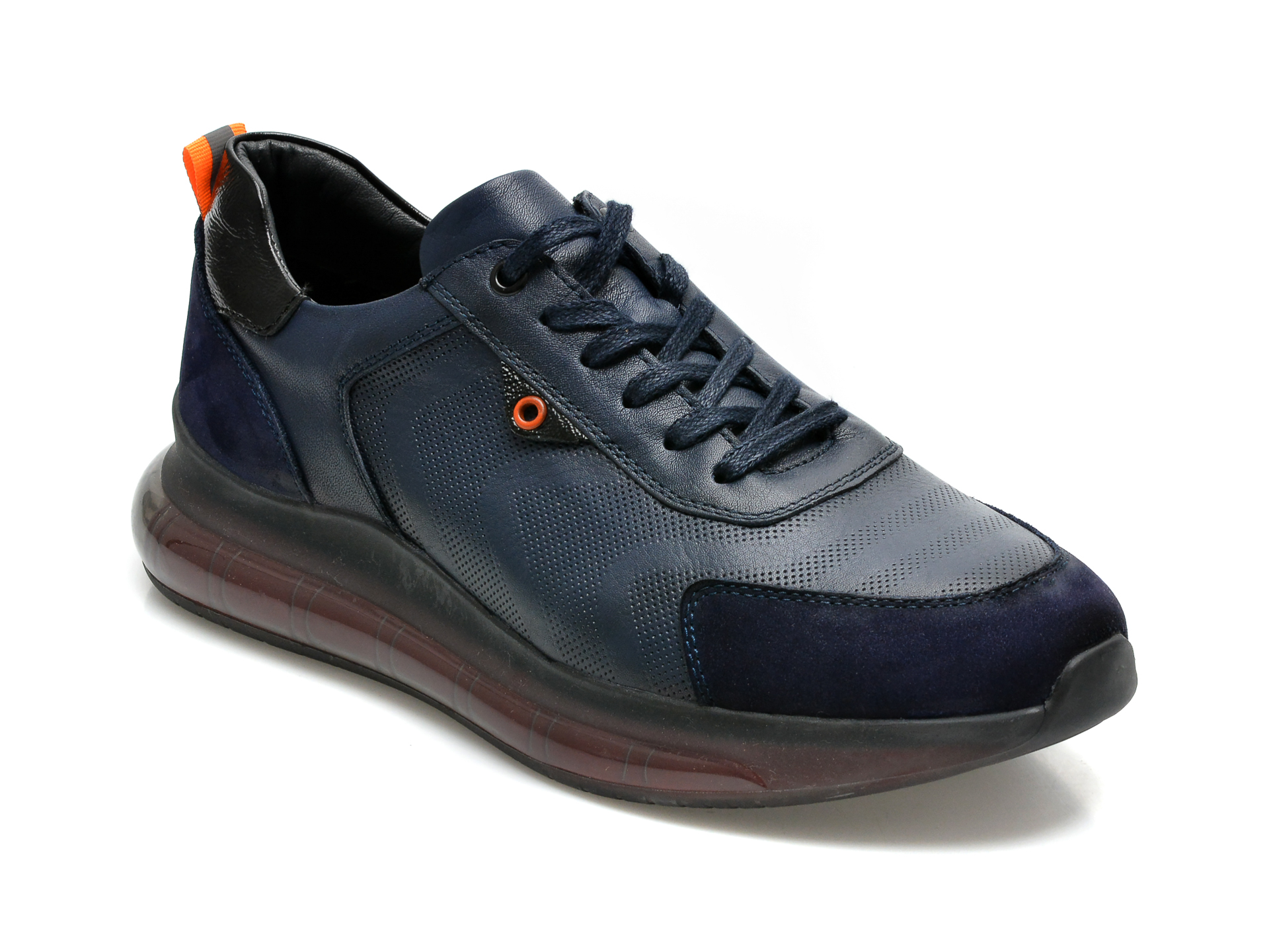 Pantofi sport OTTER bleumarin, 13701, din piele naturala Otter