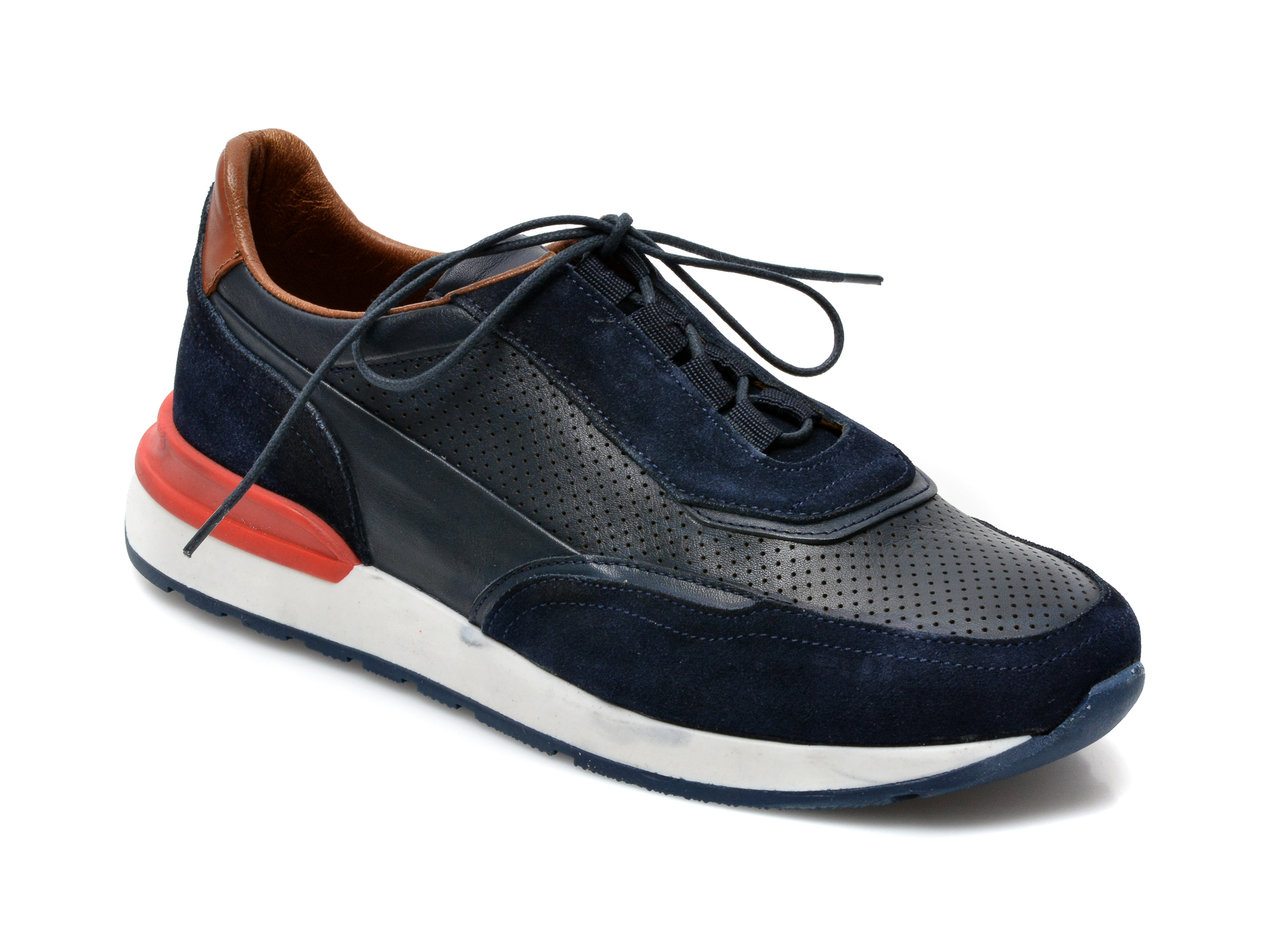 Pantofi sport OTTER bleumarin, M6038, din piele naturala