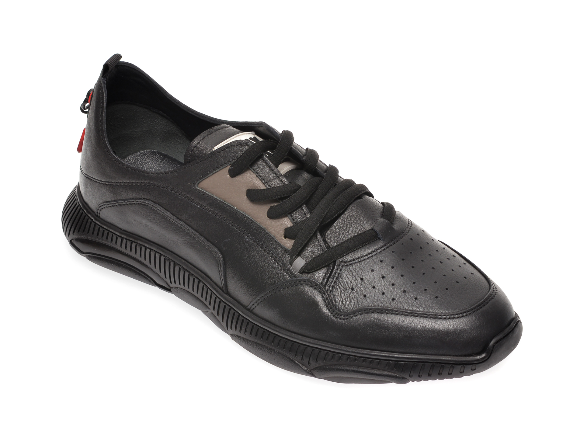 Pantofi sport OTTER negri, 37101, din piele naturala