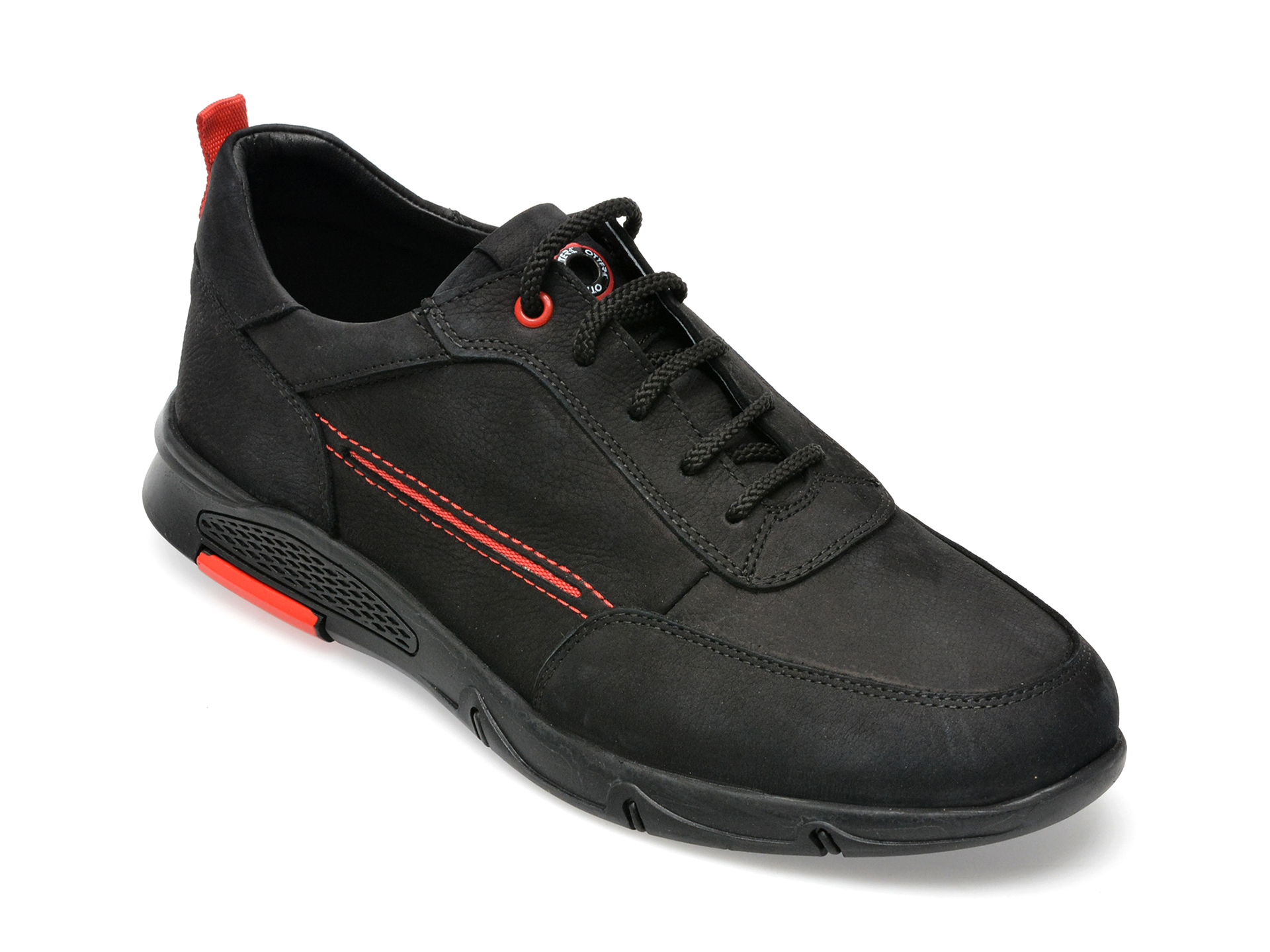 Pantofi sport OTTER negri, CASP15, din nabuc barbati 2023-09-21