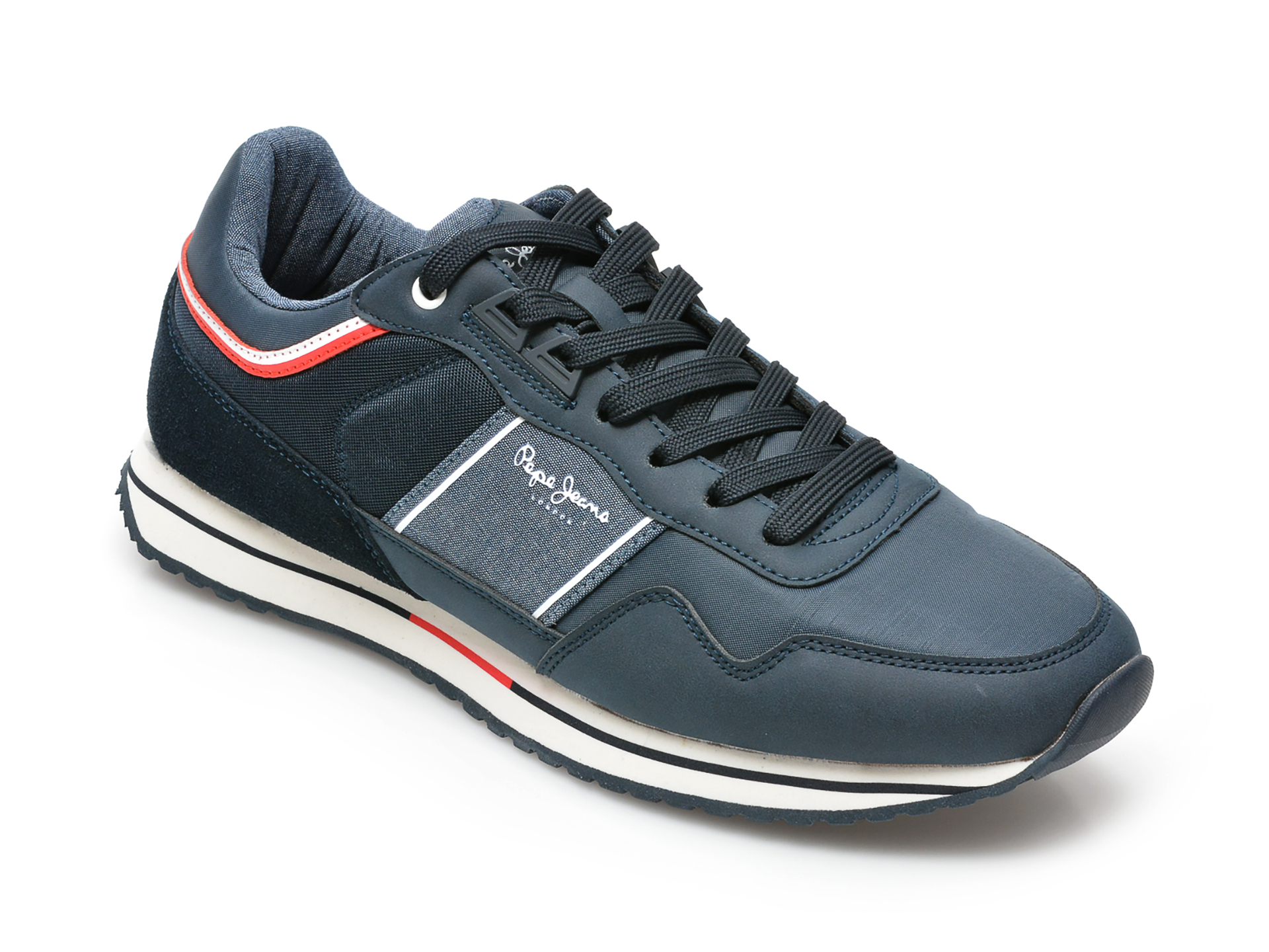 Pantofi sport PEPE JEANS bleumarin, MS30797, din material textil si piele ecologica Pepe Jeans