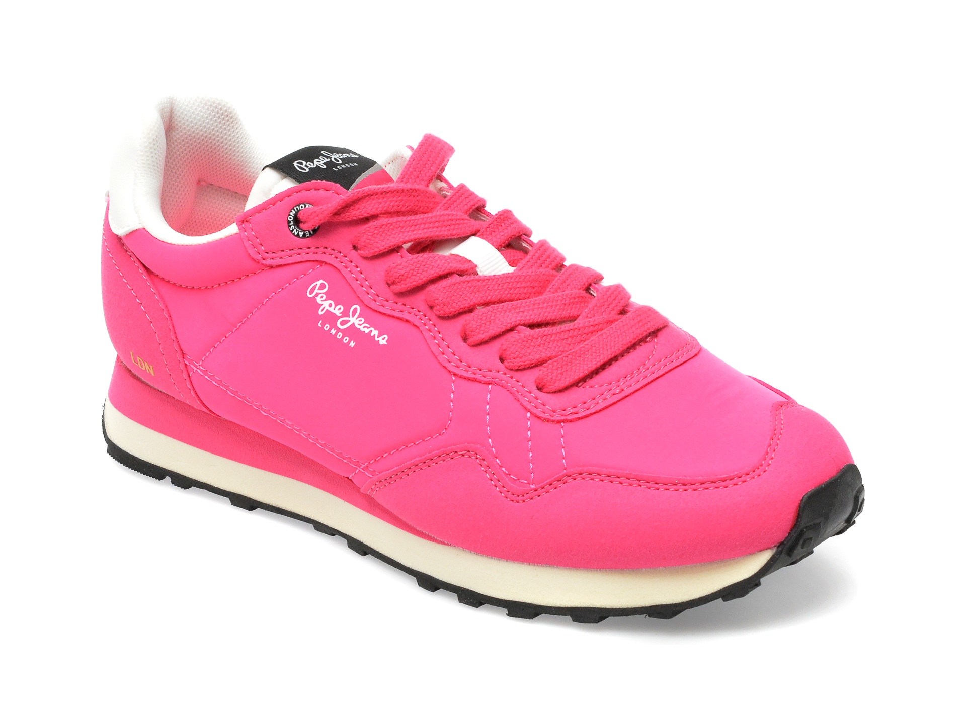 Pantofi sport PEPE JEANS fucsia, LS31487, din material textil si piele ecologica /femei/pantofi imagine noua