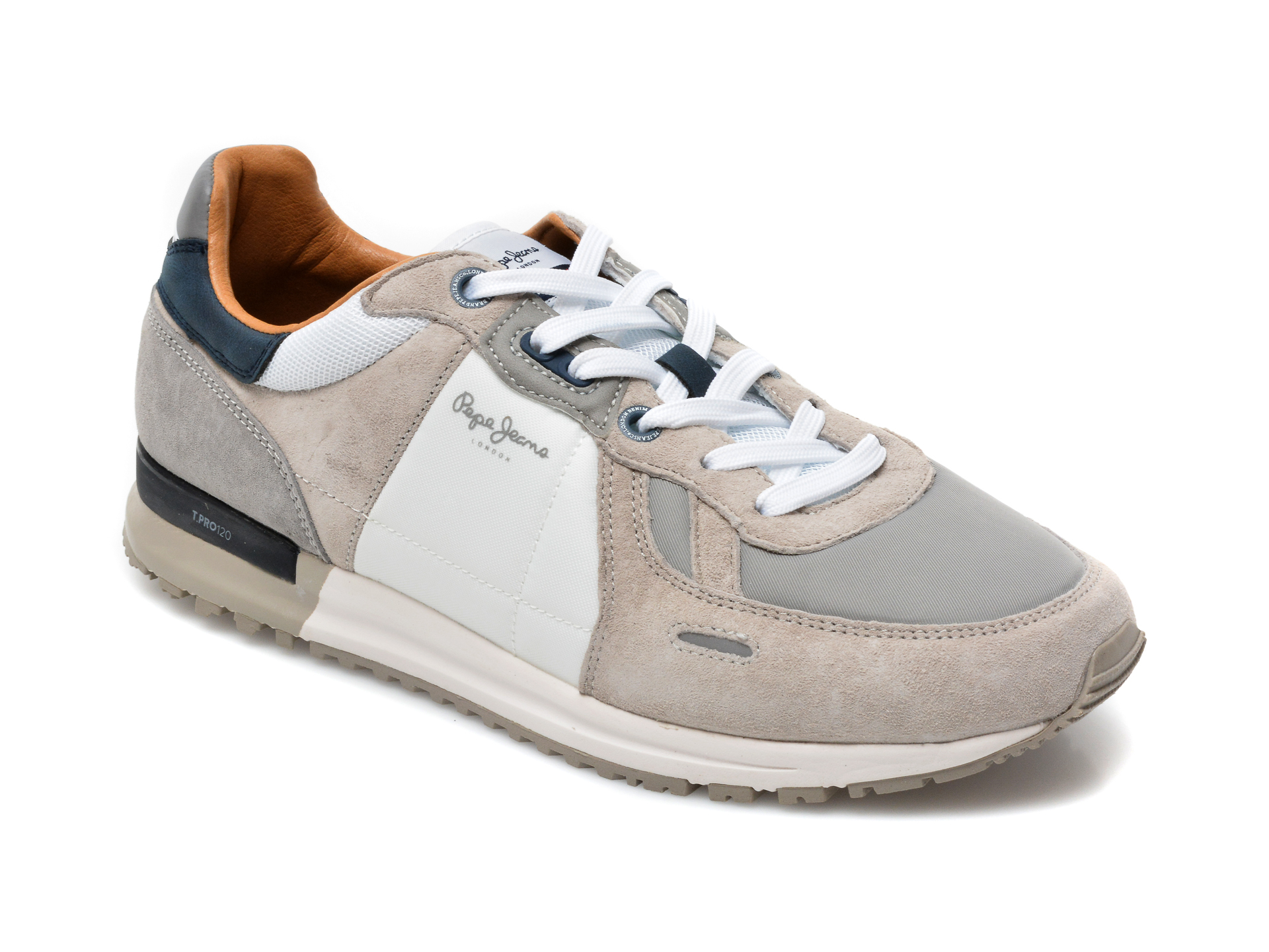 Pantofi sport PEPE JEANS gri, 3073199, din material textil si piele intoarsa