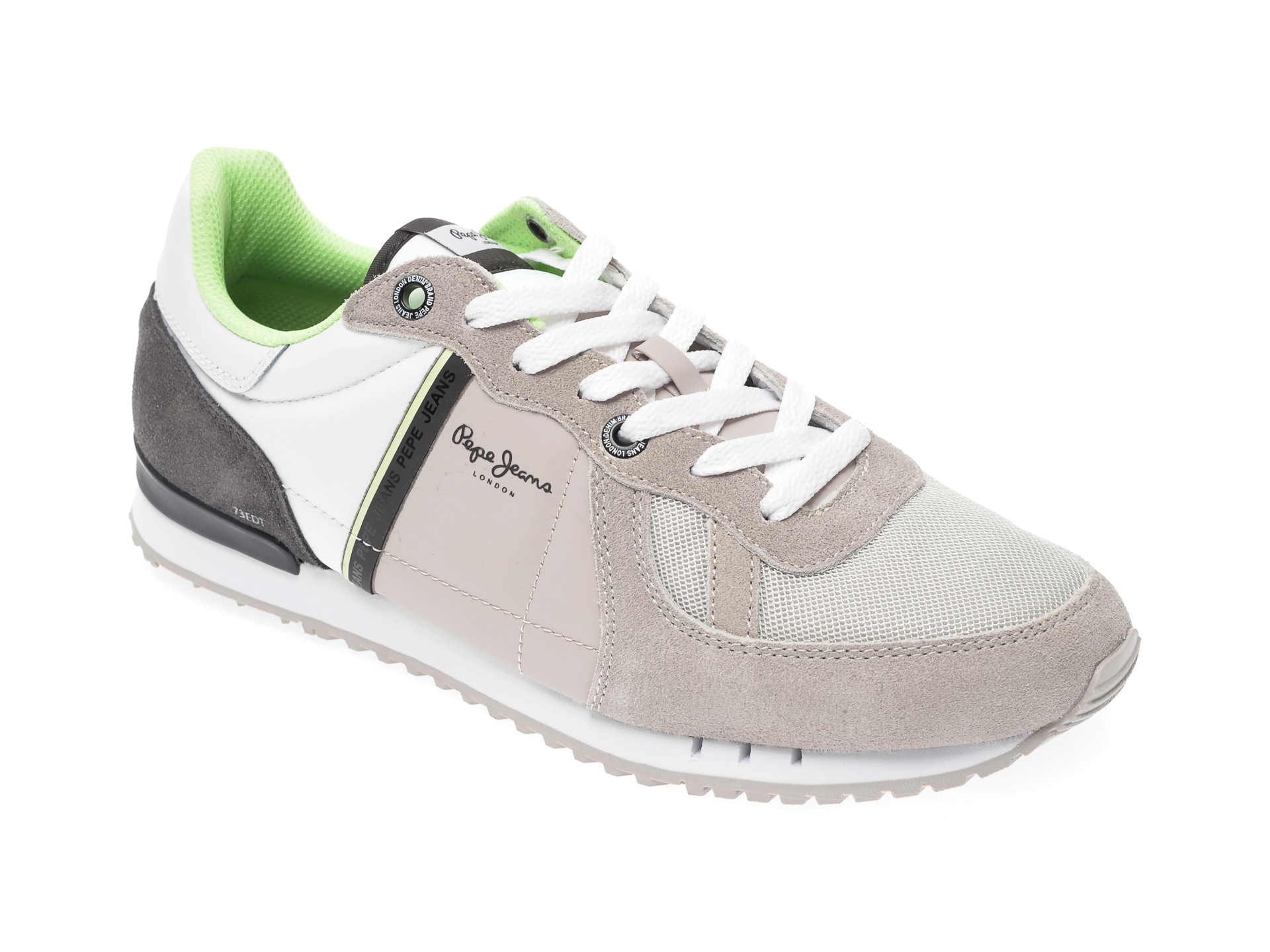 Pantofi sport PEPE JEANS gri, MS30612, din material textil si piele intoarsa