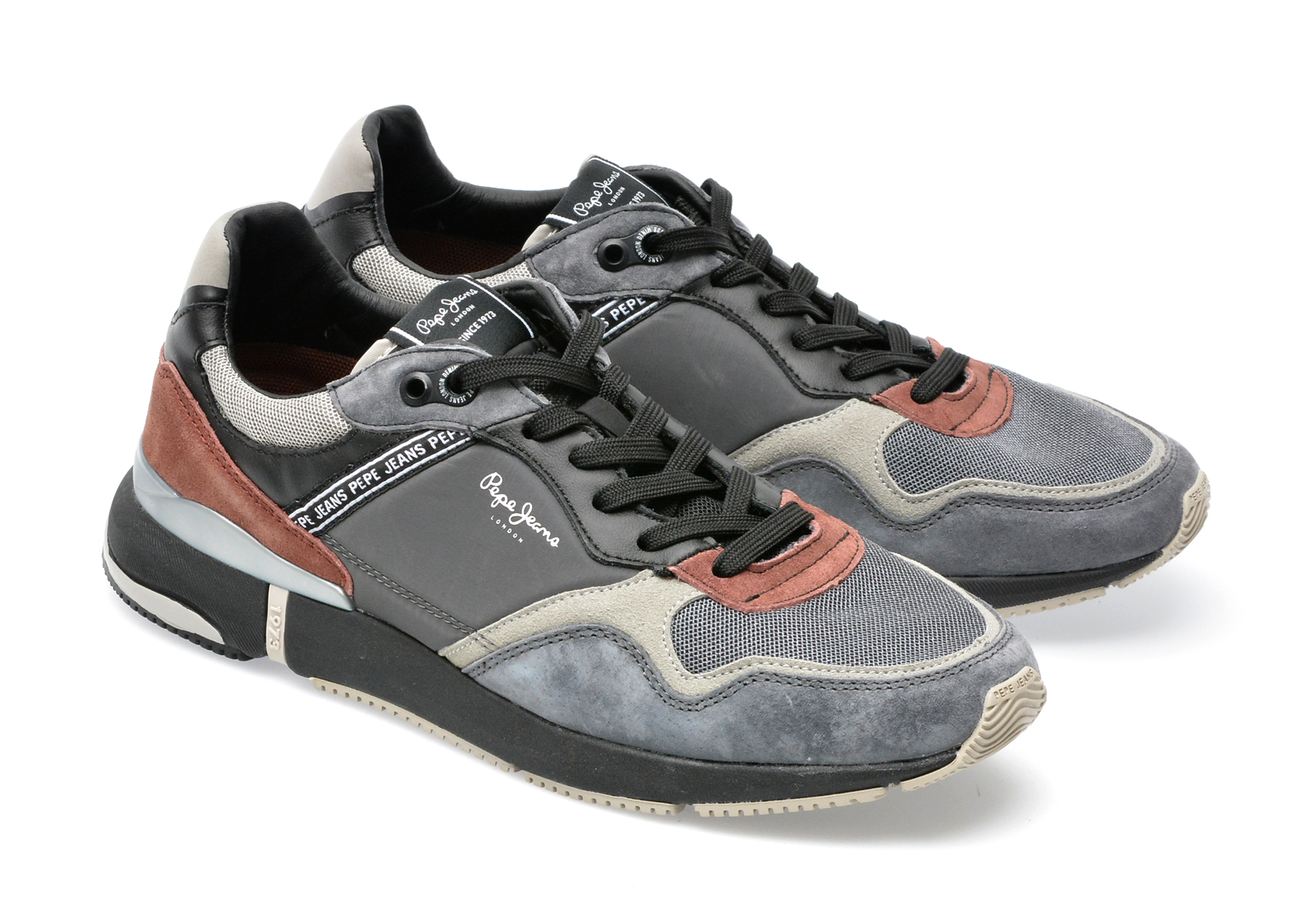 Poze Pantofi sport PEPE JEANS gri, MS30863, din material textil si piele naturala Tezyo