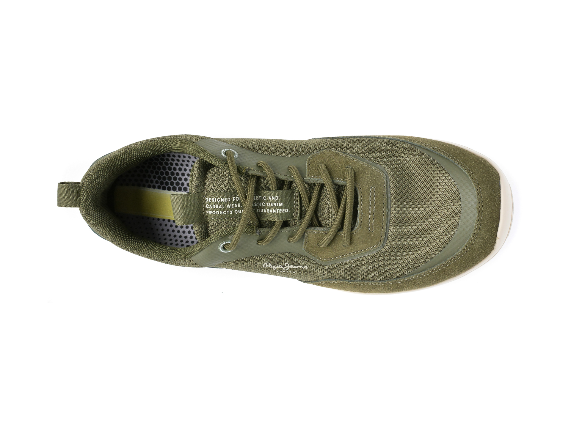 Poze Pantofi sport PEPE JEANS kaki, MS30926, din material textil si piele intoarsa tezyo.ro