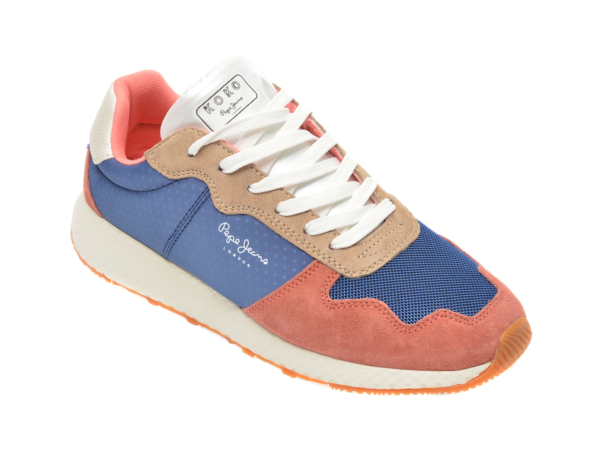 Pantofi sport PEPE JEANS multicolori, LS30996, din material textil si piele intoarsa