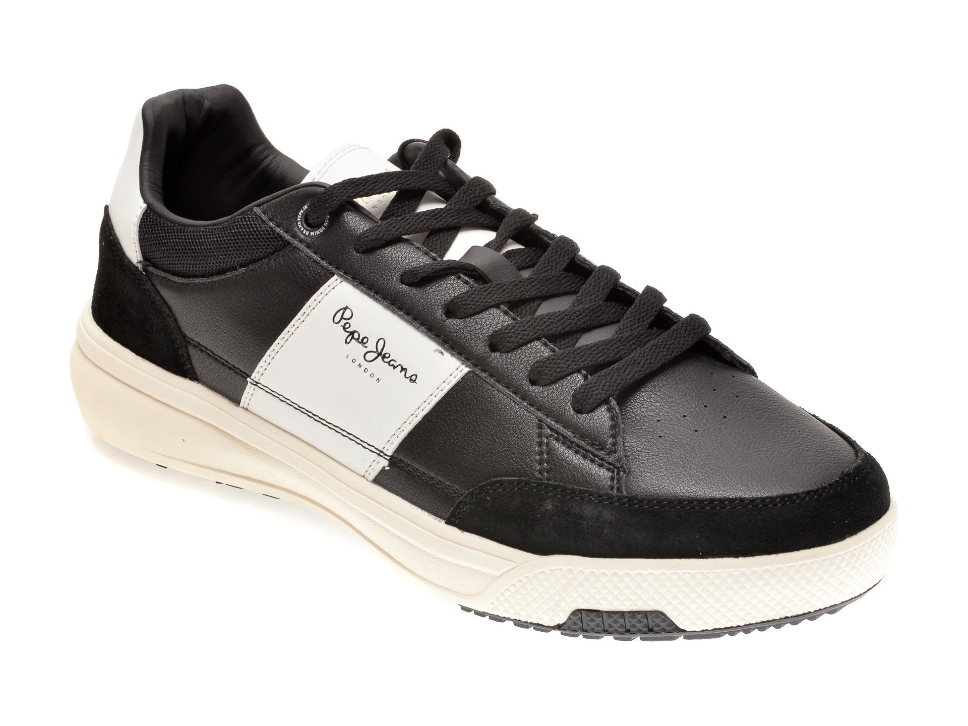 Pantofi sport PEPE JEANS negri, MS30677, din piele naturala