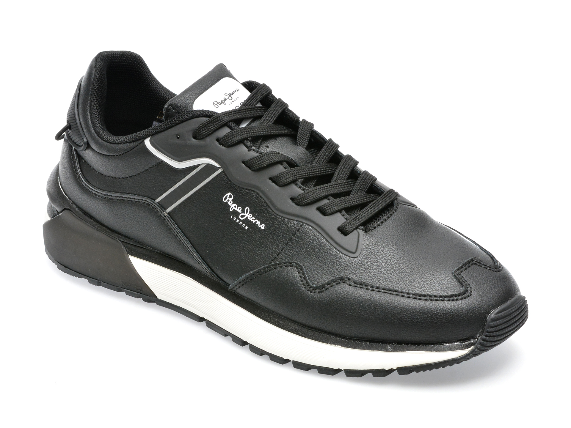 Pantofi sport PEPE JEANS negri, MS30876, din piele naturala Pepe Jeans
