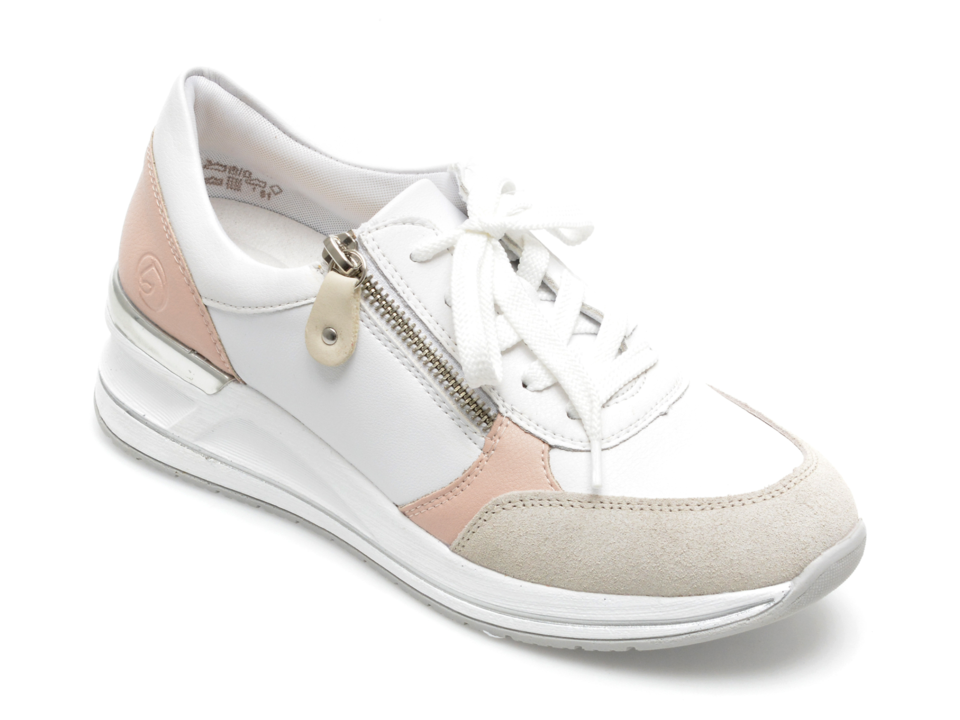 Pantofi sport REMONTE albi, D3211, din piele naturala /femei/pantofi imagine noua