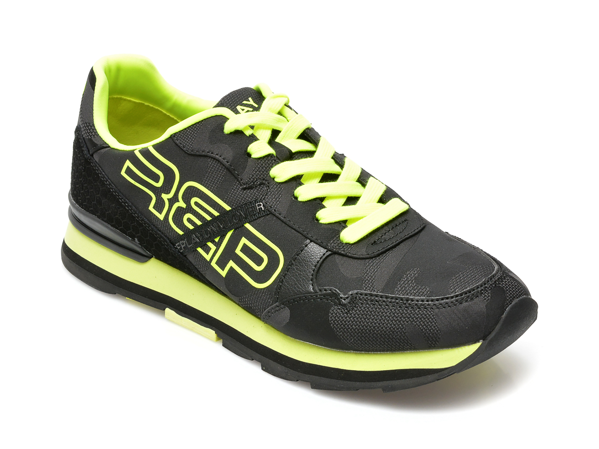 Pantofi sport REPLAY negri, MS6849T, din material textil si piele ecologica 2022 ❤️ Pret Super tezyo.ro imagine noua 2022