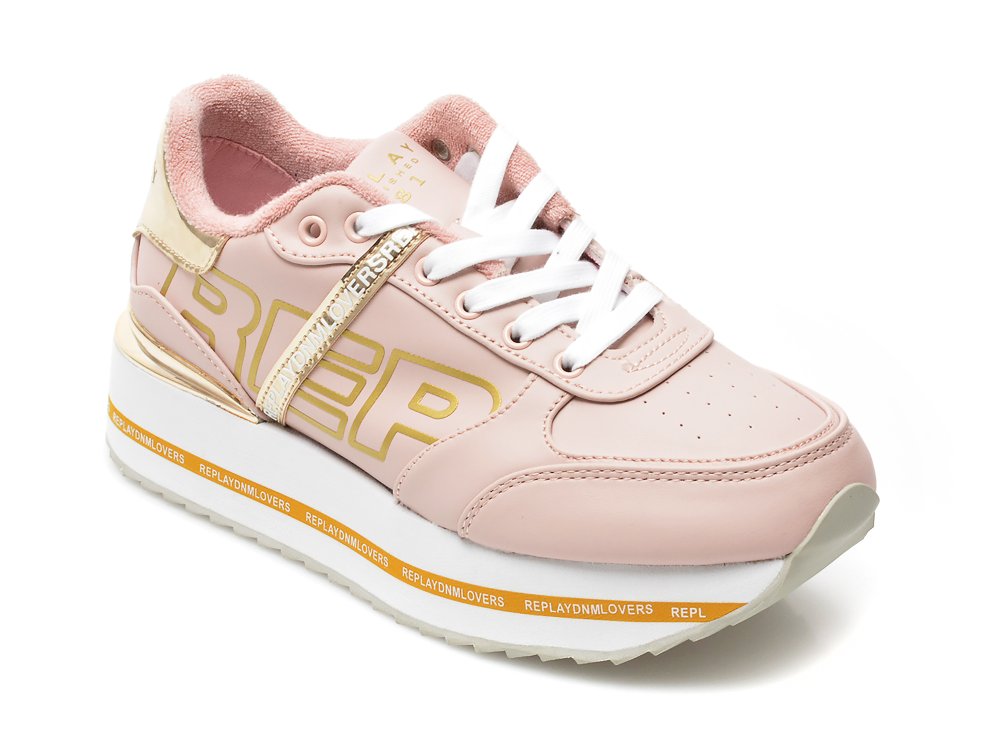 Pantofi sport REPLAY roz, WS3D21S, din piele ecologica /femei/pantofi imagine noua