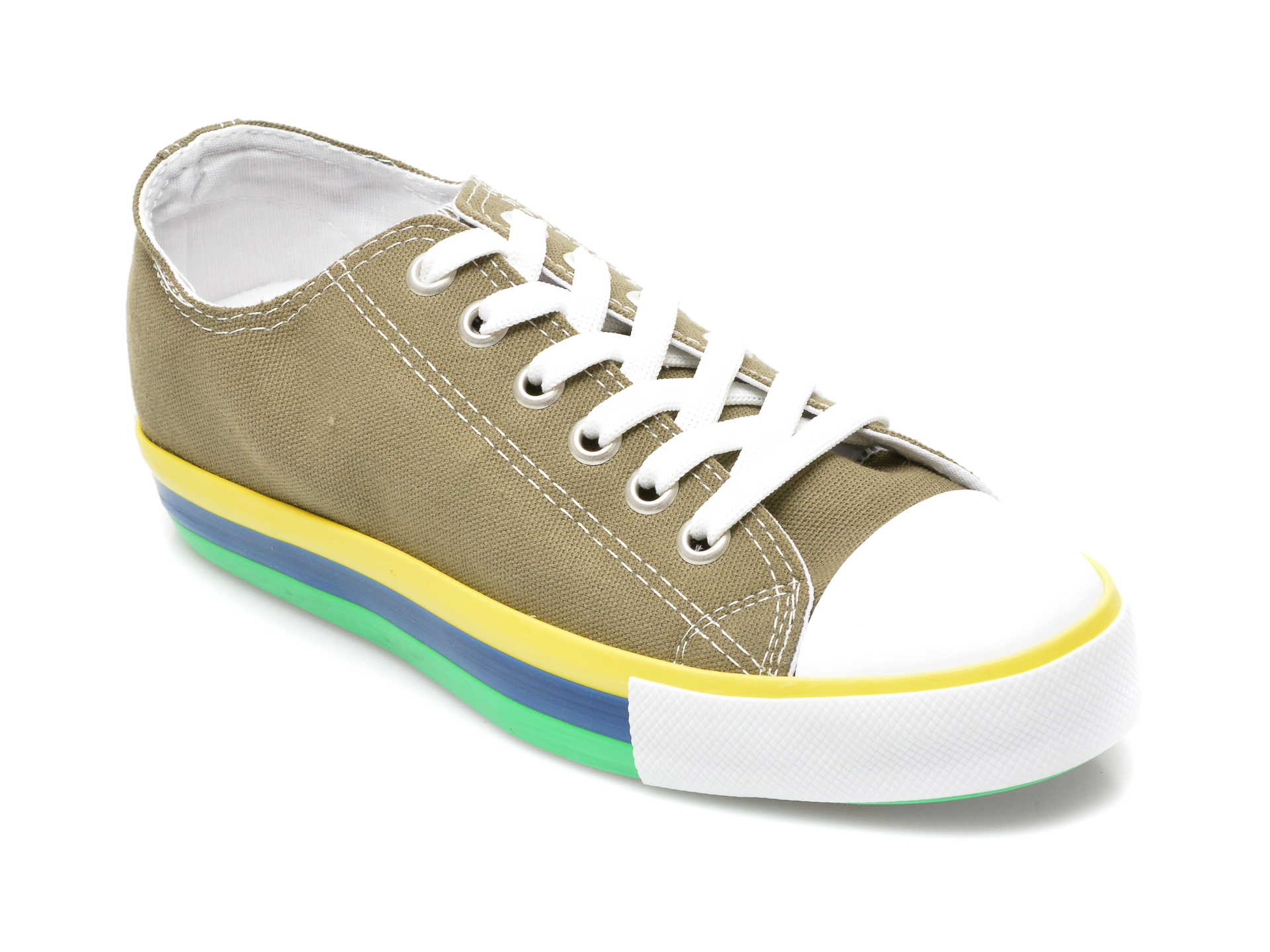 Pantofi sport ROCK STAR kaki, UMT101, din material textil