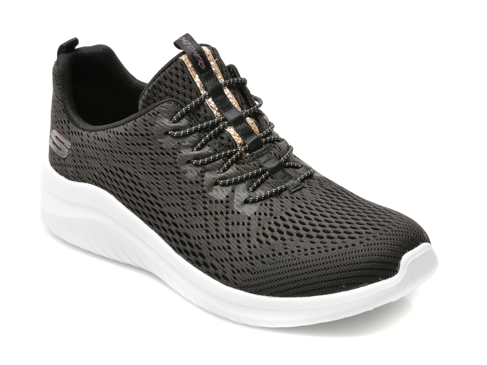 Pantofi sport SKECHERS alb-negru, ULTRA FLEX 2, din material textil Skechers imagine noua