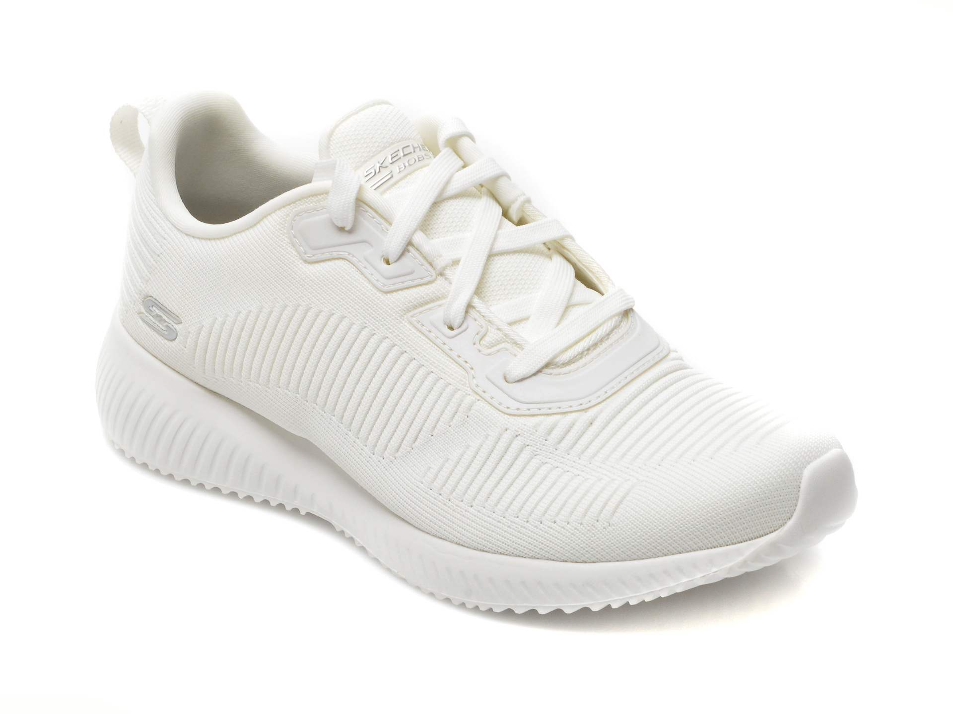 Pantofi sport SKECHERS albi, BOBS SQUAD, din material textil Skechers imagine noua
