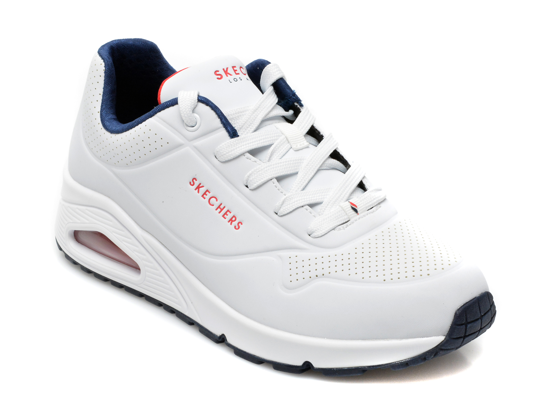 Pantofi sport SKECHERS albi, UNO, din piele ecologica Skechers imagine noua