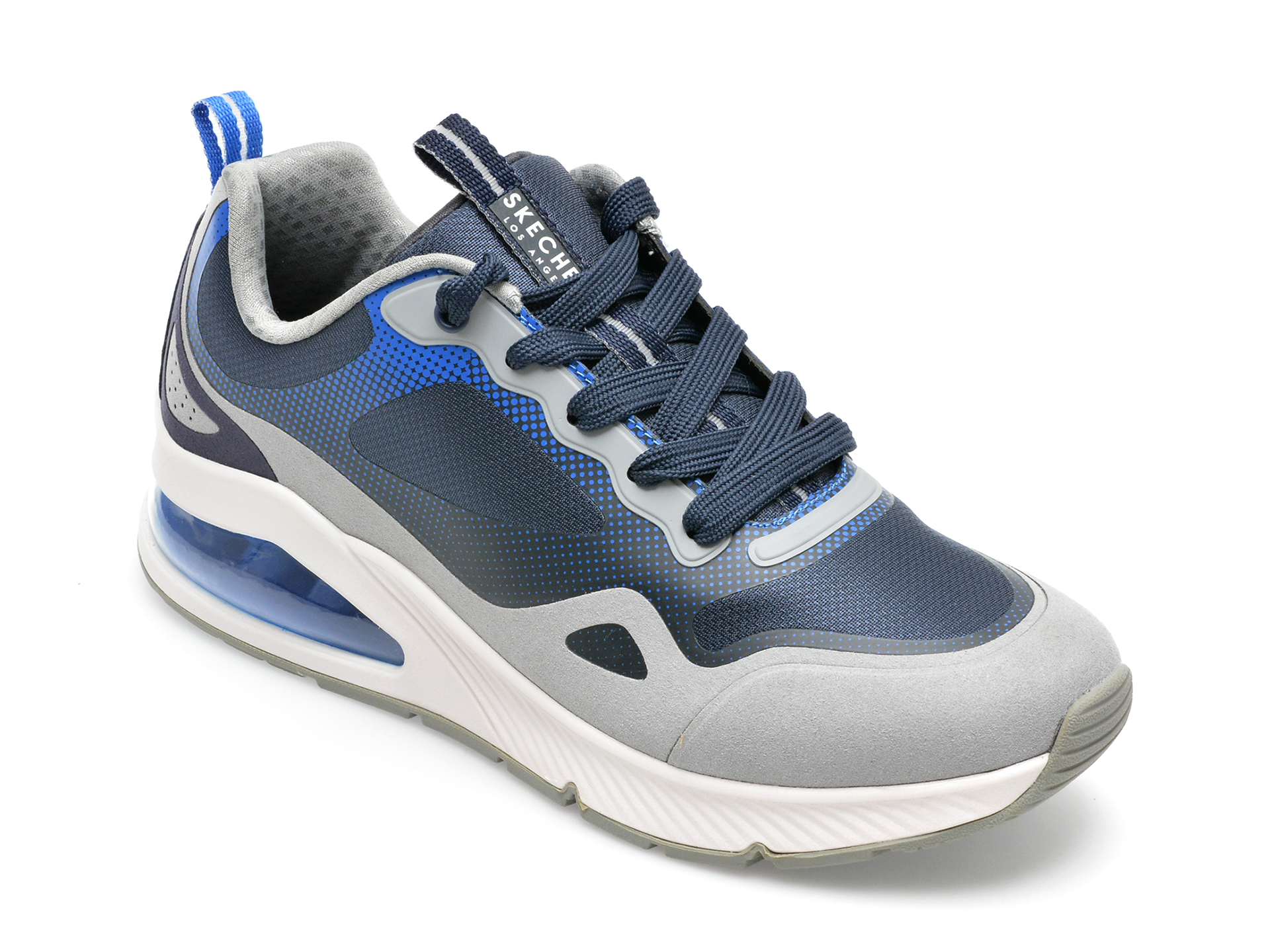 Pantofi sport SKECHERS bleumarin, 232182, din material textil si piele ecologica
