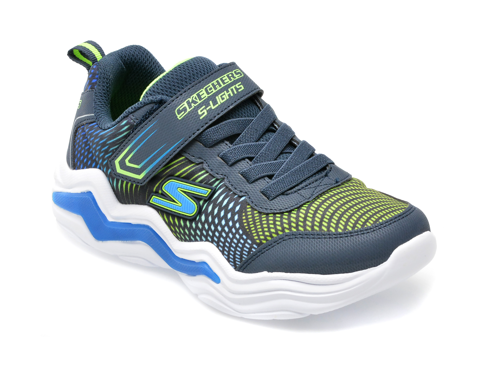 Pantofi sport SKECHERS bleumarin, ERUPTERS IV, din material textil si piele ecologica