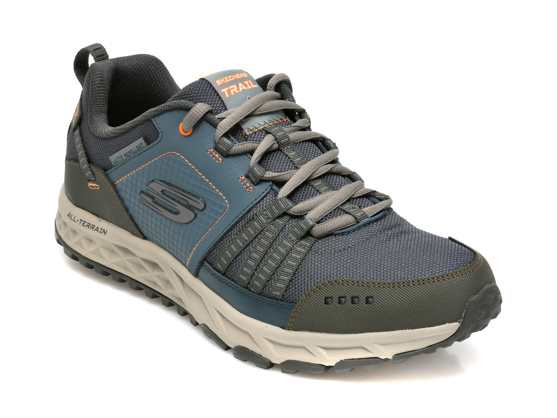 Pantofi sport SKECHERS bleumarin, ESCAPE PLAN, din material textil si piele ecologica
