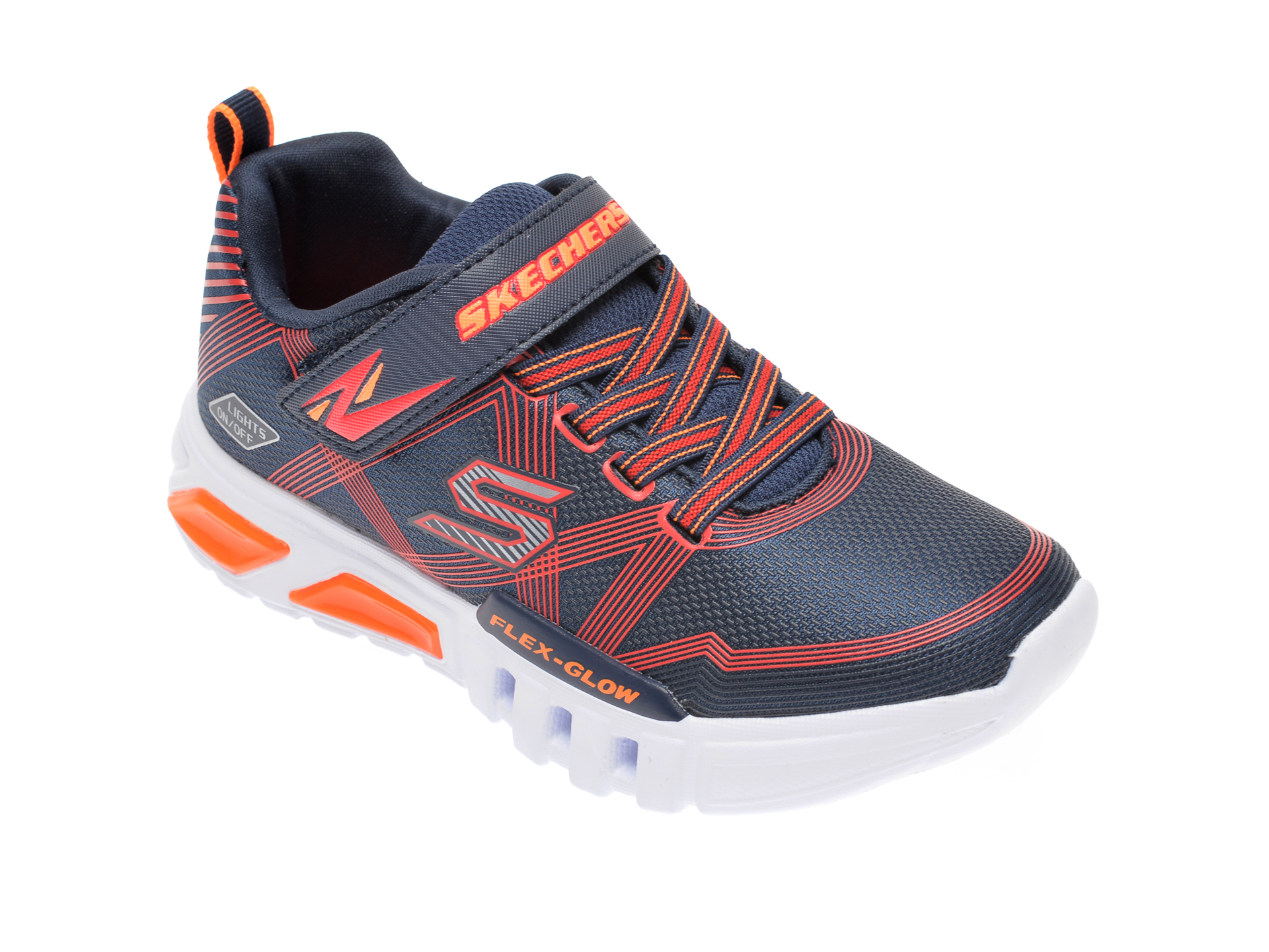 Pantofi sport SKECHERS bleumarin, Flex-Glow, din material textil