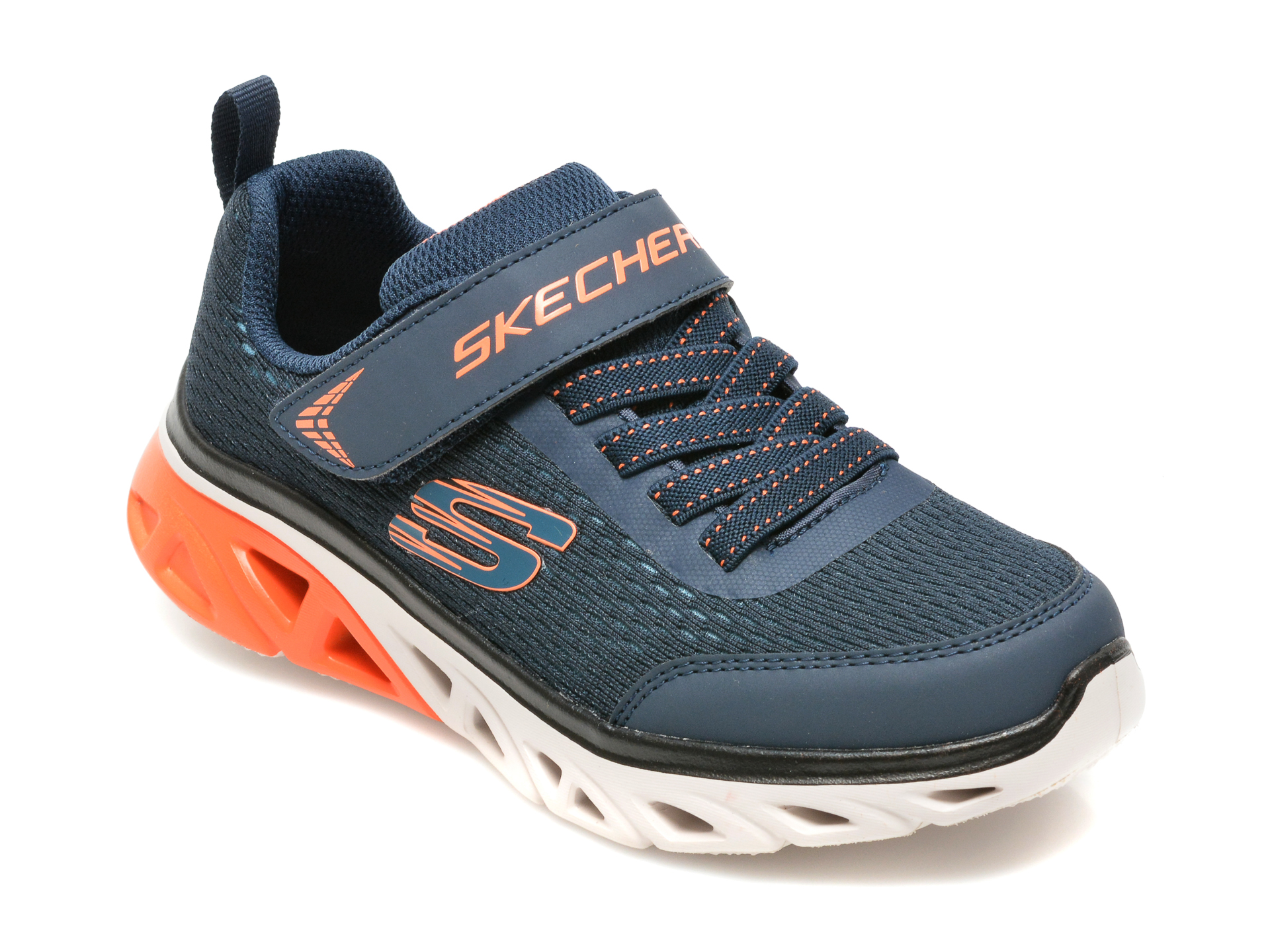 Pantofi sport SKECHERS bleumarin, GLIDE-STEP SPORT, din material textil si piele ecologica Skechers imagine reduceri