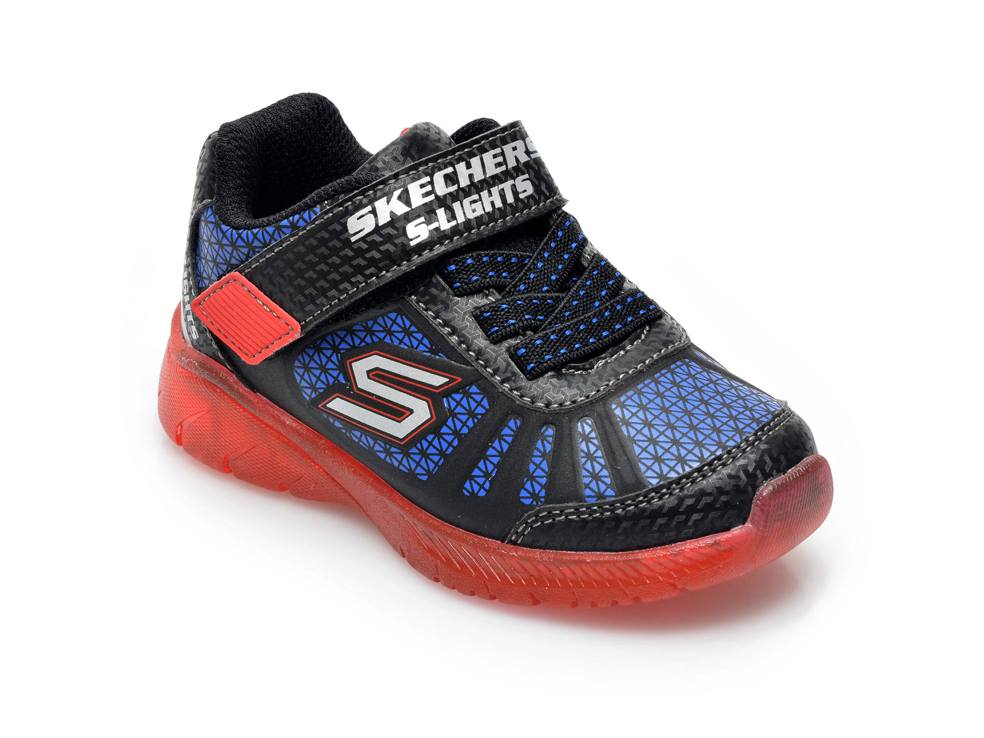 Pantofi sport SKECHERS bleumarin, Illumi-Brights Tuff Track, din piele ecologica
