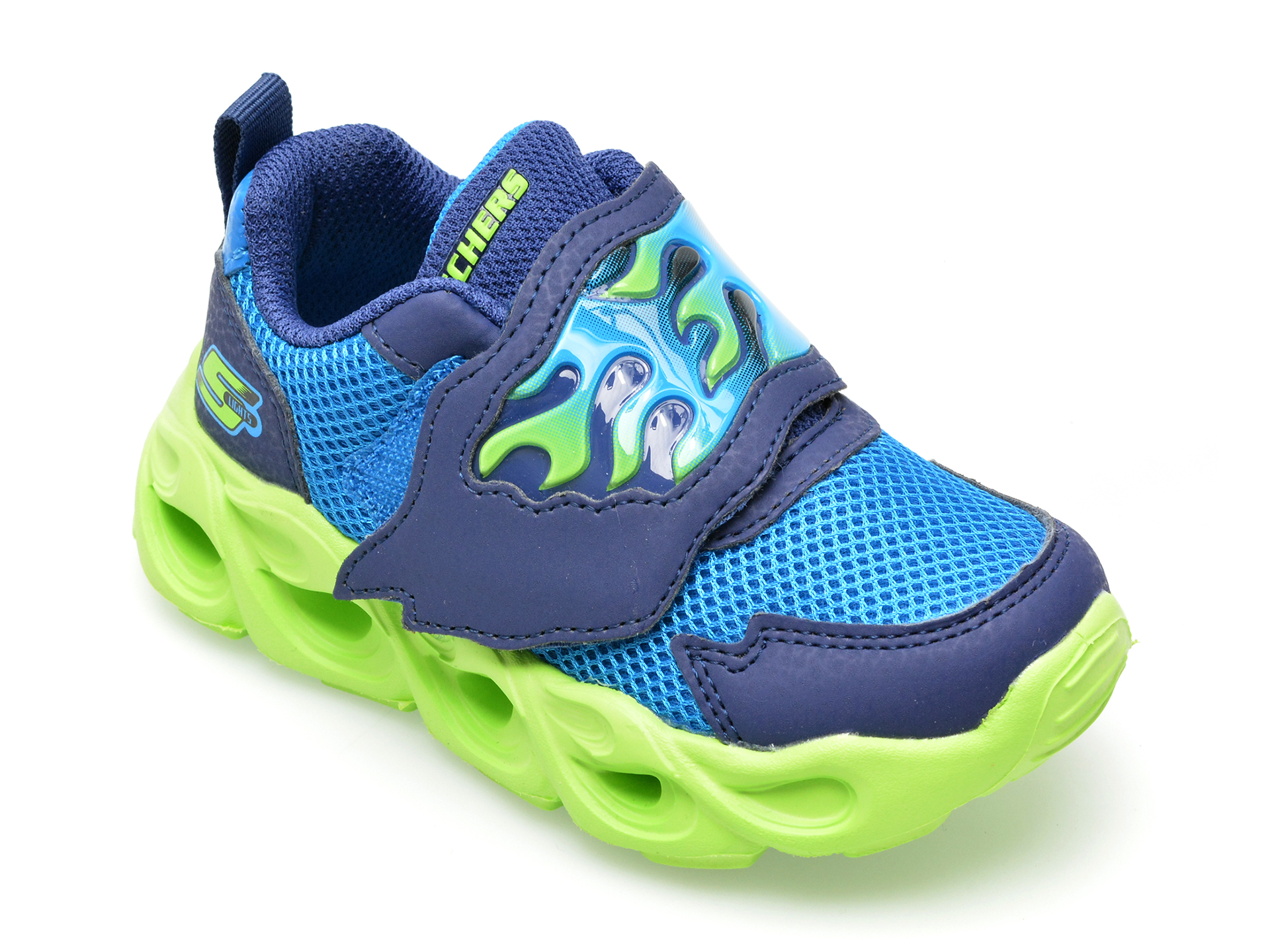 Pantofi sport SKECHERS bleumarin, THERMO-FLASH, din material textil si piele ecologica