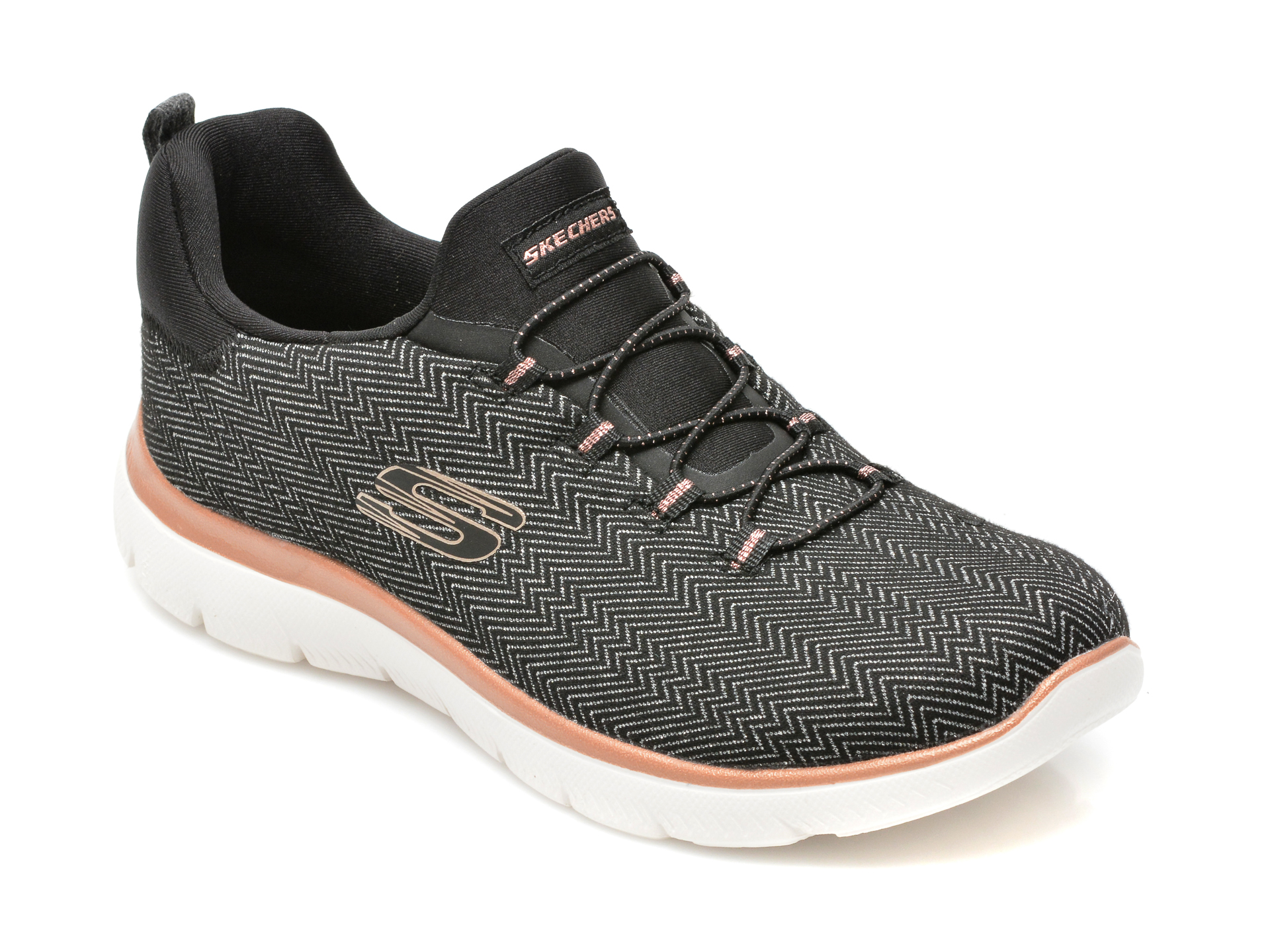 Pantofi sport SKECHERS gri, SUMMITS, din material textil Skechers imagine noua