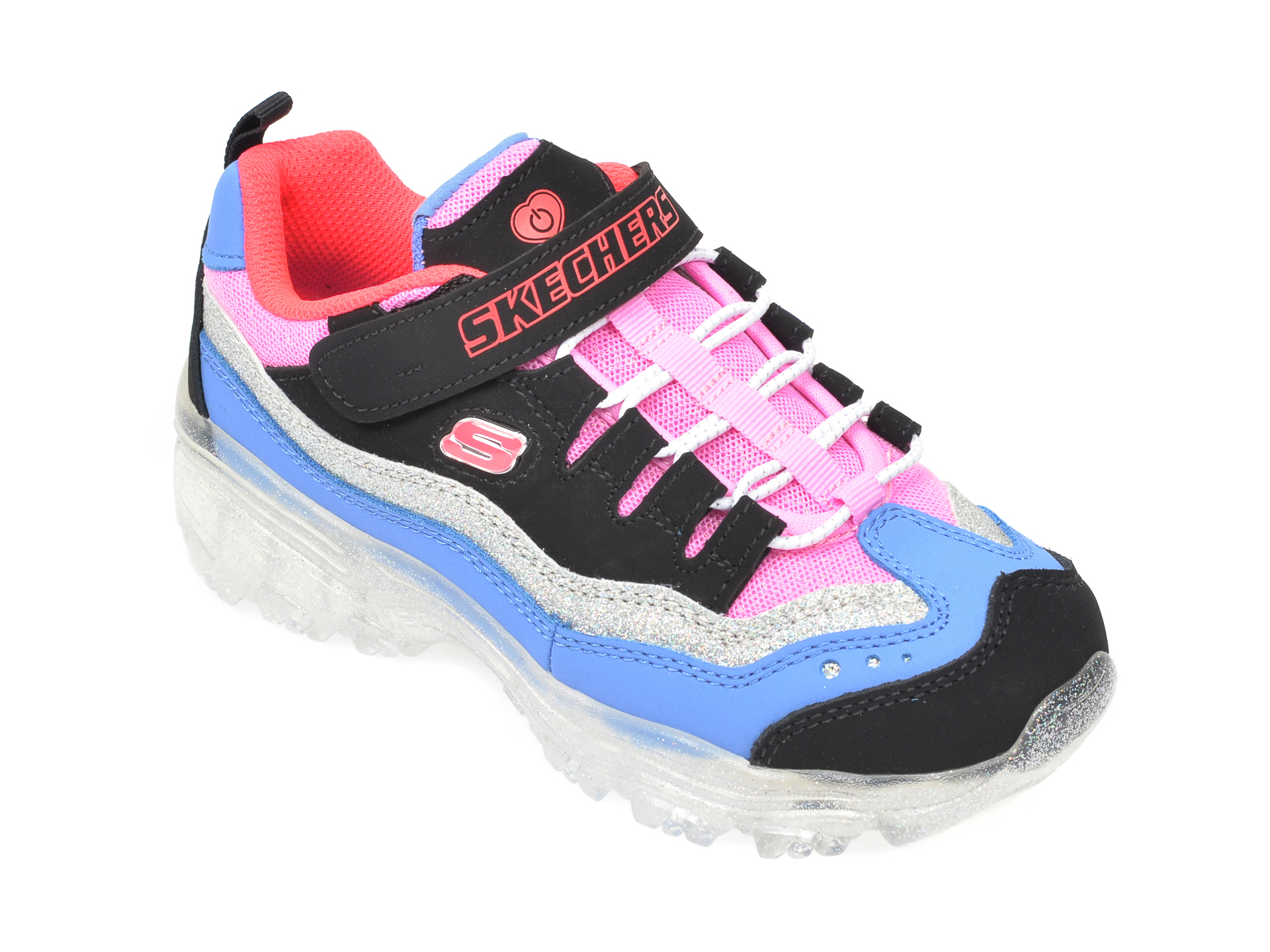 Pantofi sport SKECHERS multicolor, Ice Dlites Snow Spark, din piele naturala