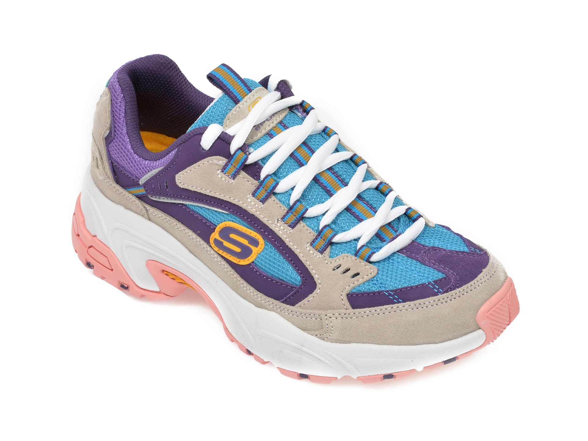 Pantofi sport SKECHERS multicolor, Stamina Sugar Rocks, din piele naturala