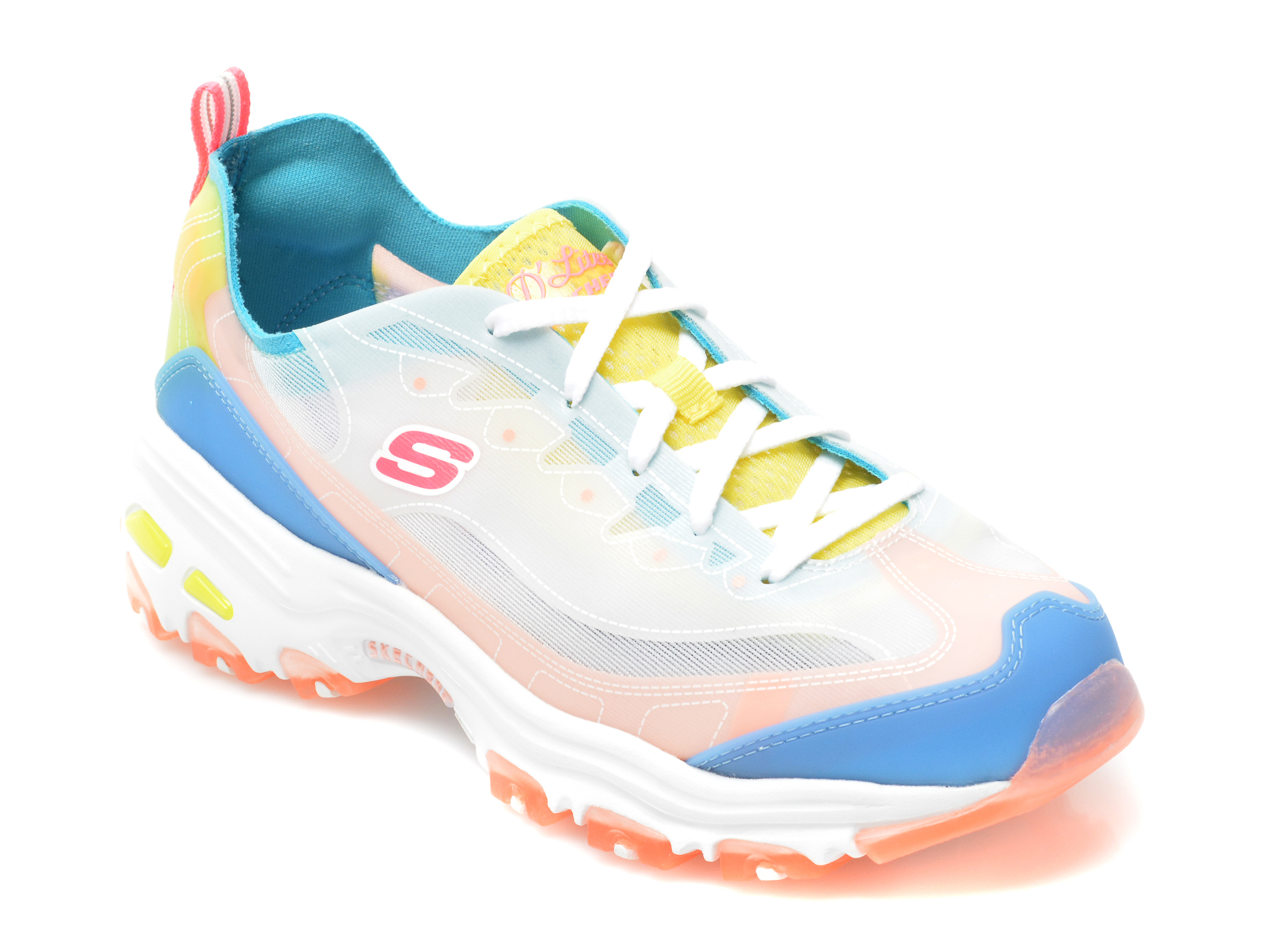 Pantofi sport SKECHERS multicolori, D LITES, din material textil Skechers imagine noua