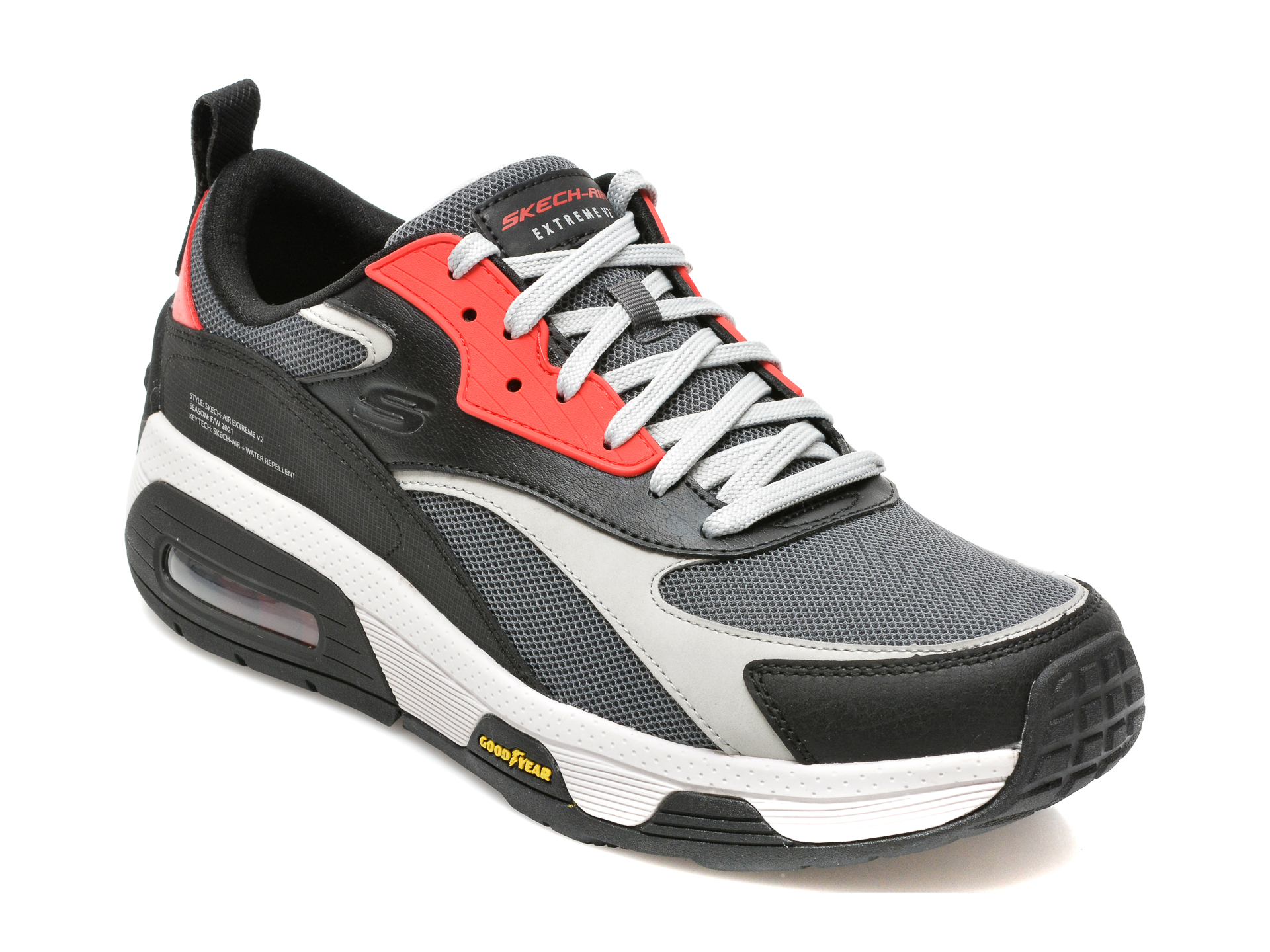 Pantofi sport SKECHERS multicolori, SKECH-AIR EXTREME V2, din material textil si piele naturala Skechers imagine reduceri