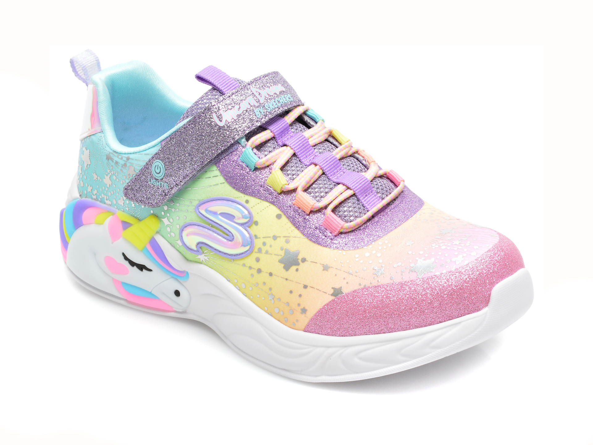 Pantofi sport SKECHERS multicolori, UNICORN DREAMS, din material textil Skechers imagine reduceri