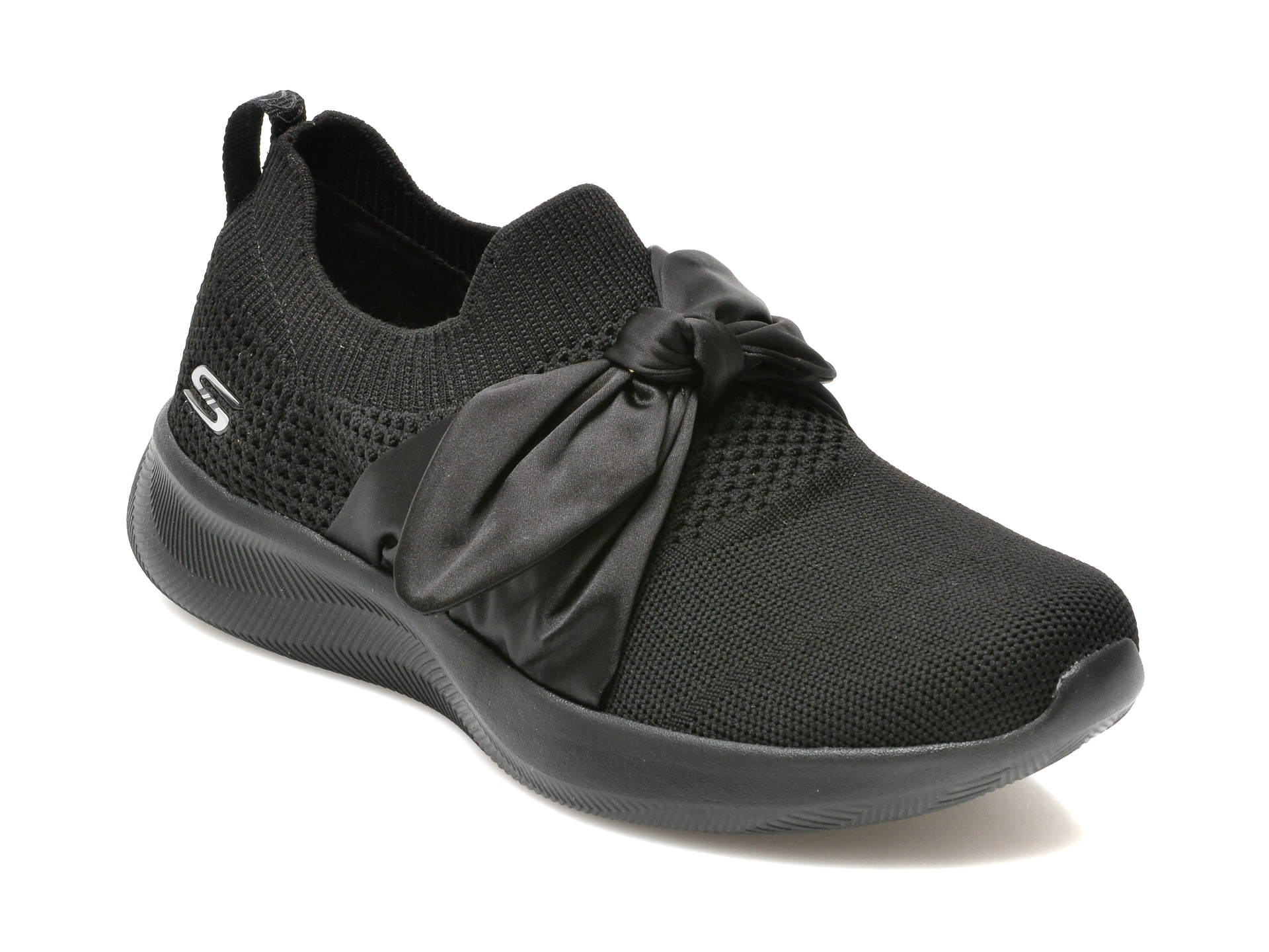 Pantofi sport SKECHERS negri, BOBS SQUAD 2, din material textil Skechers imagine noua