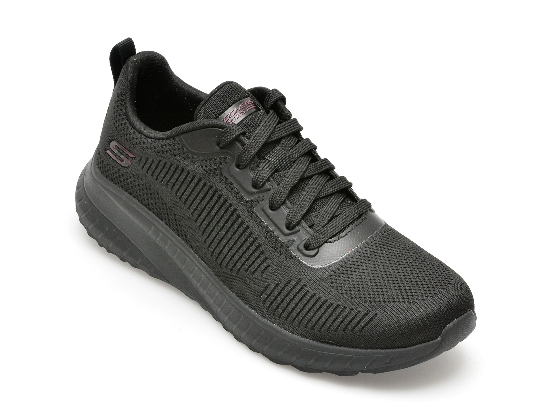 Pantofi sport SKECHERS negri, BOBS SQUAD CHAOS, din material textil