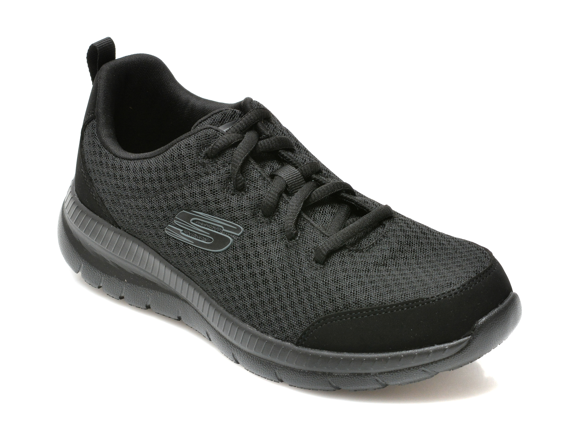Pantofi sport SKECHERS negri, BOUNTIFUL, din material textil Skechers imagine noua