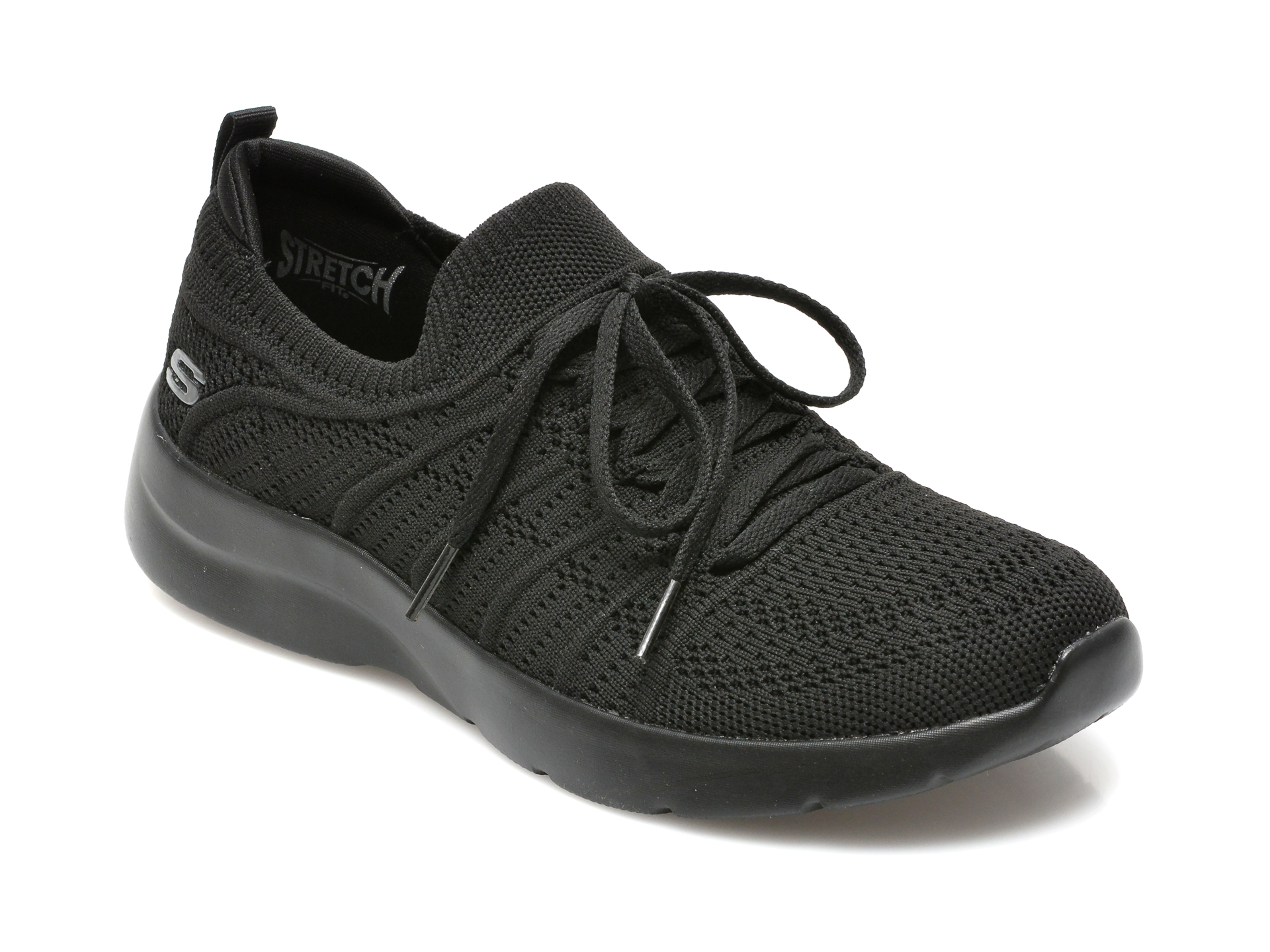 Pantofi sport SKECHERS negri, DYNAMIGHT, din material textil Skechers imagine noua