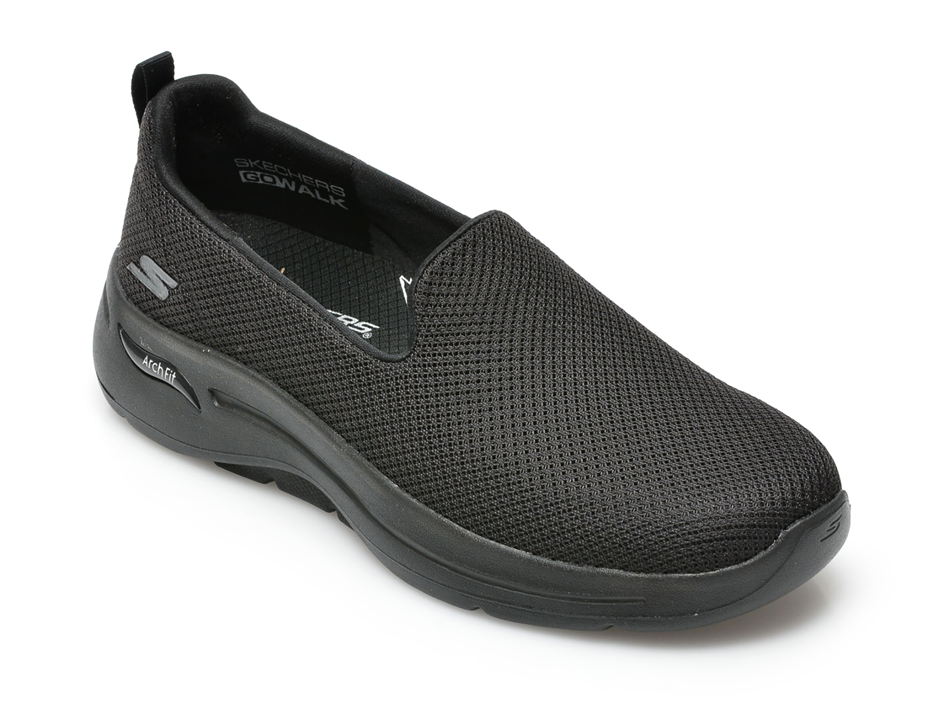 Pantofi sport SKECHERS negri, GO WALK ARCH FIT, din material textil /femei/pantofi imagine noua