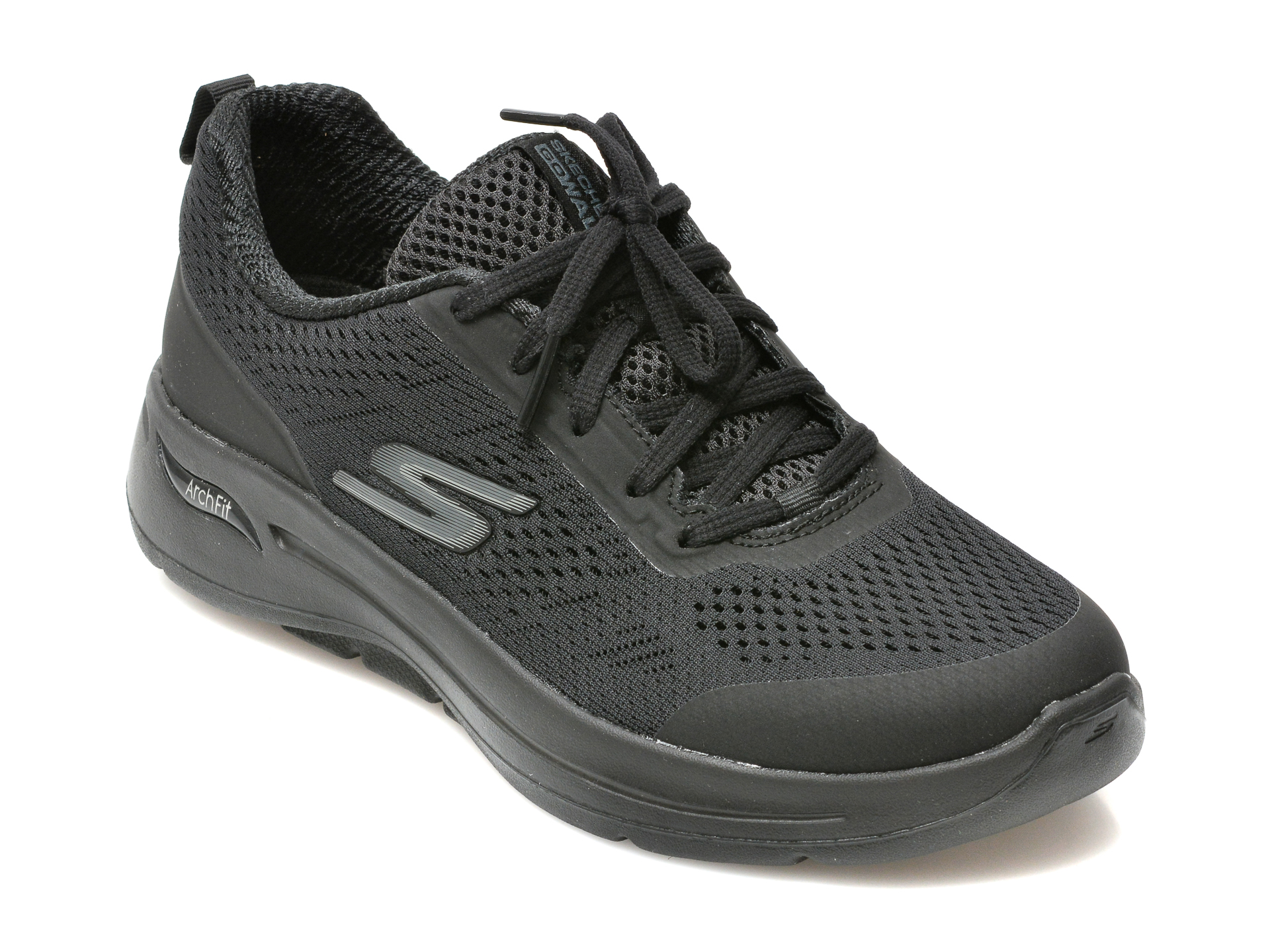 Pantofi sport SKECHERS negri, GO WALK ARCH FIT, din material textil Skechers imagine noua