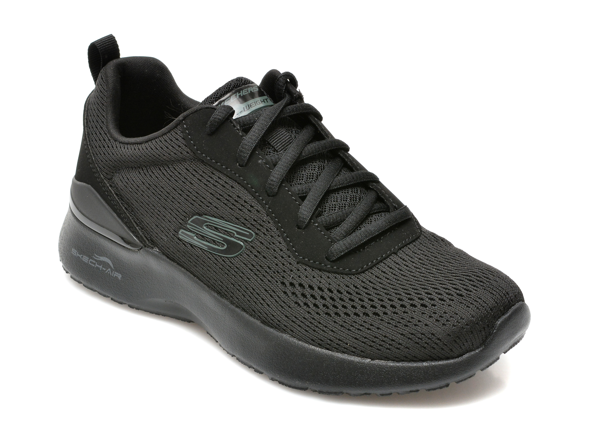 Pantofi sport SKECHERS negri, SKECH-AIR DYNAMIGHT, din material textil Skechers imagine noua