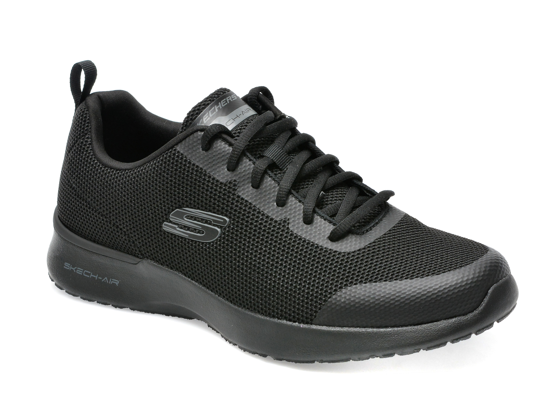 Pantofi sport SKECHERS negri, SKECH-AIR DYNAMIGHT, din material textil Skechers