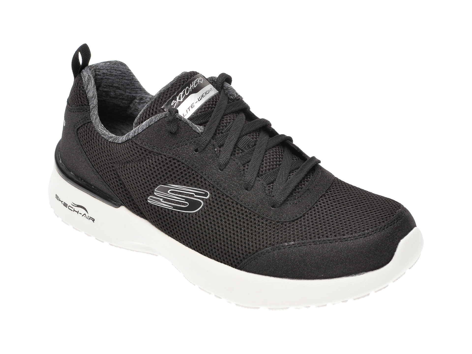 Pantofi sport SKECHERS negri, Skech-Air Dynamight Fast Brake, din material textil