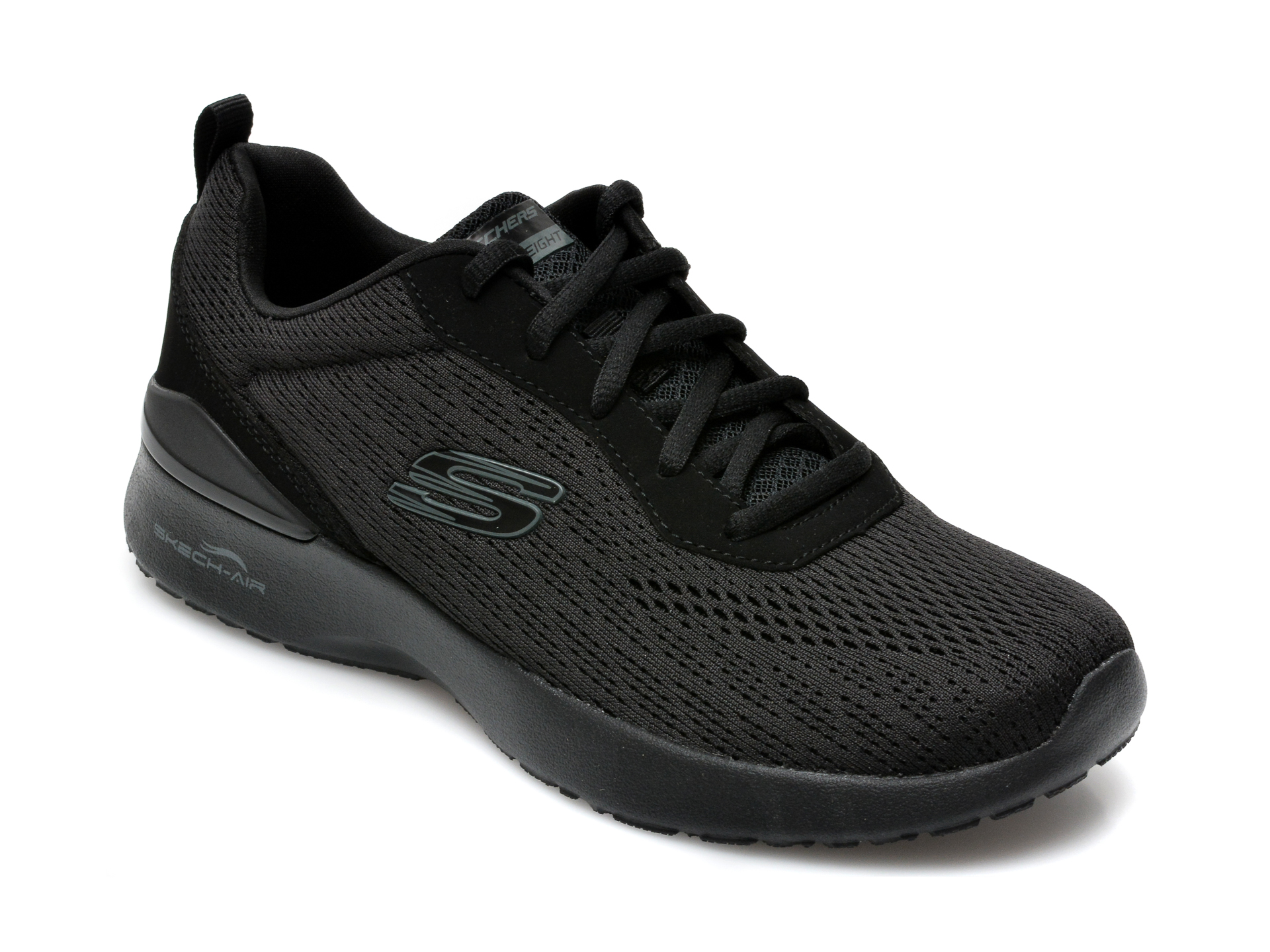 Pantofi sport SKECHERS negri, Skech-Air Dynamight Top Prize, din material textil