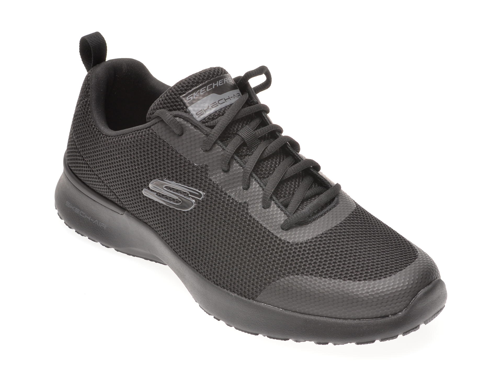 Pantofi sport SKECHERS negri, SKECH-AIR DYNAMIGHT WINLY, din material textil