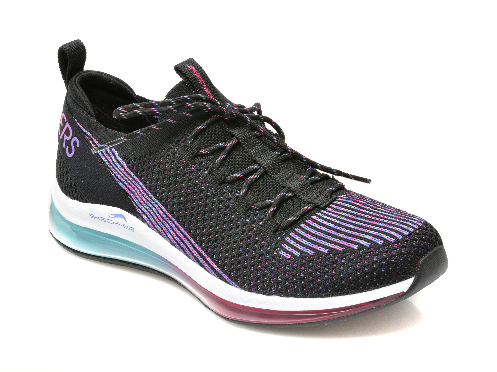 Pantofi sport SKECHERS negri, SKECH-AIR ELEMENT, din material textil Skechers imagine noua