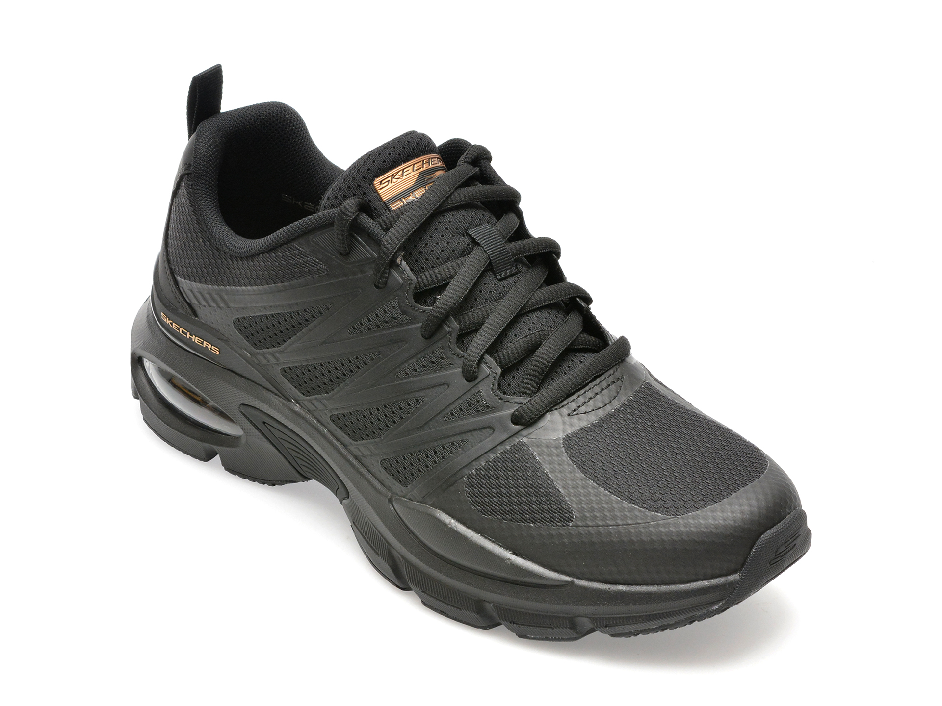 Pantofi sport SKECHERS negri, SKECH-AIR VENTURA, din material textil