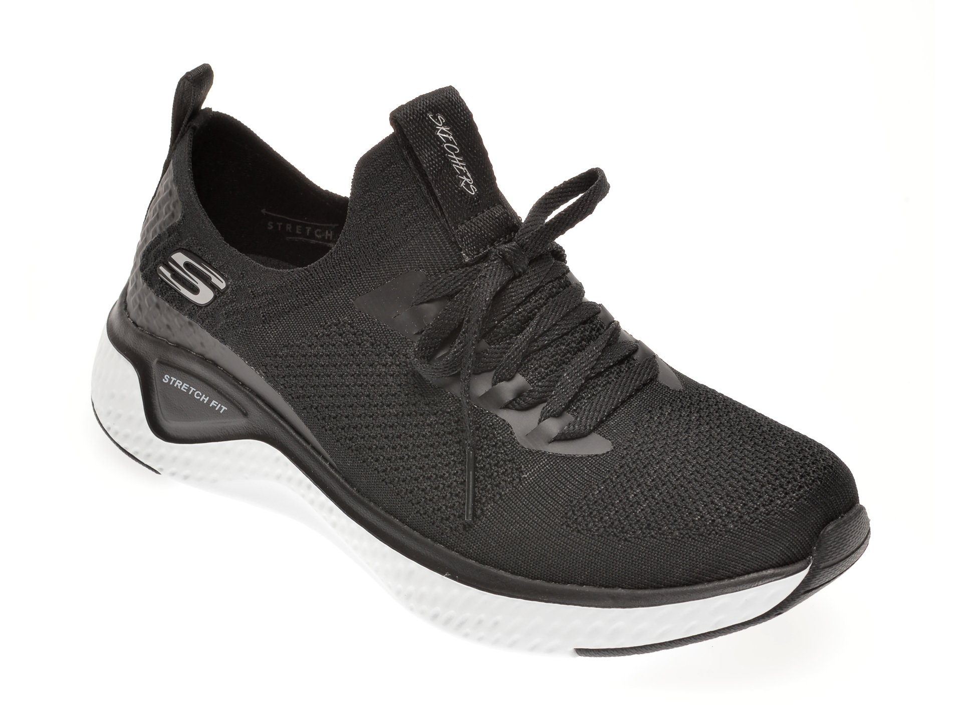 Pantofi sport SKECHERS negri, SOLAR FUSE, din material textil