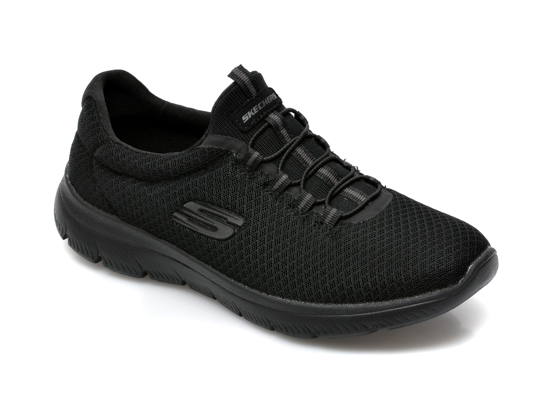 Pantofi sport SKECHERS negri, Summits, din material textil